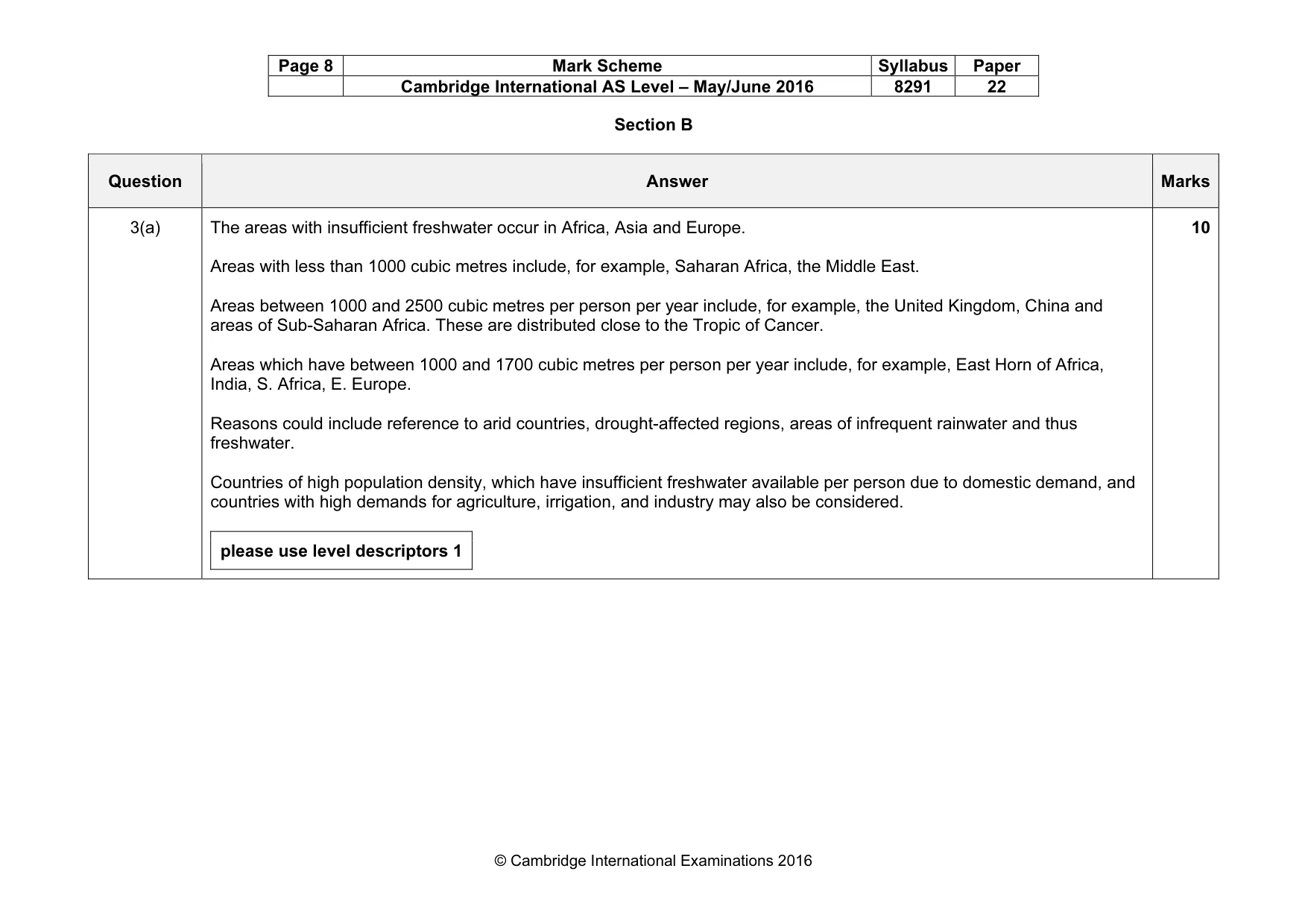 Mark scheme, page 8 of 17