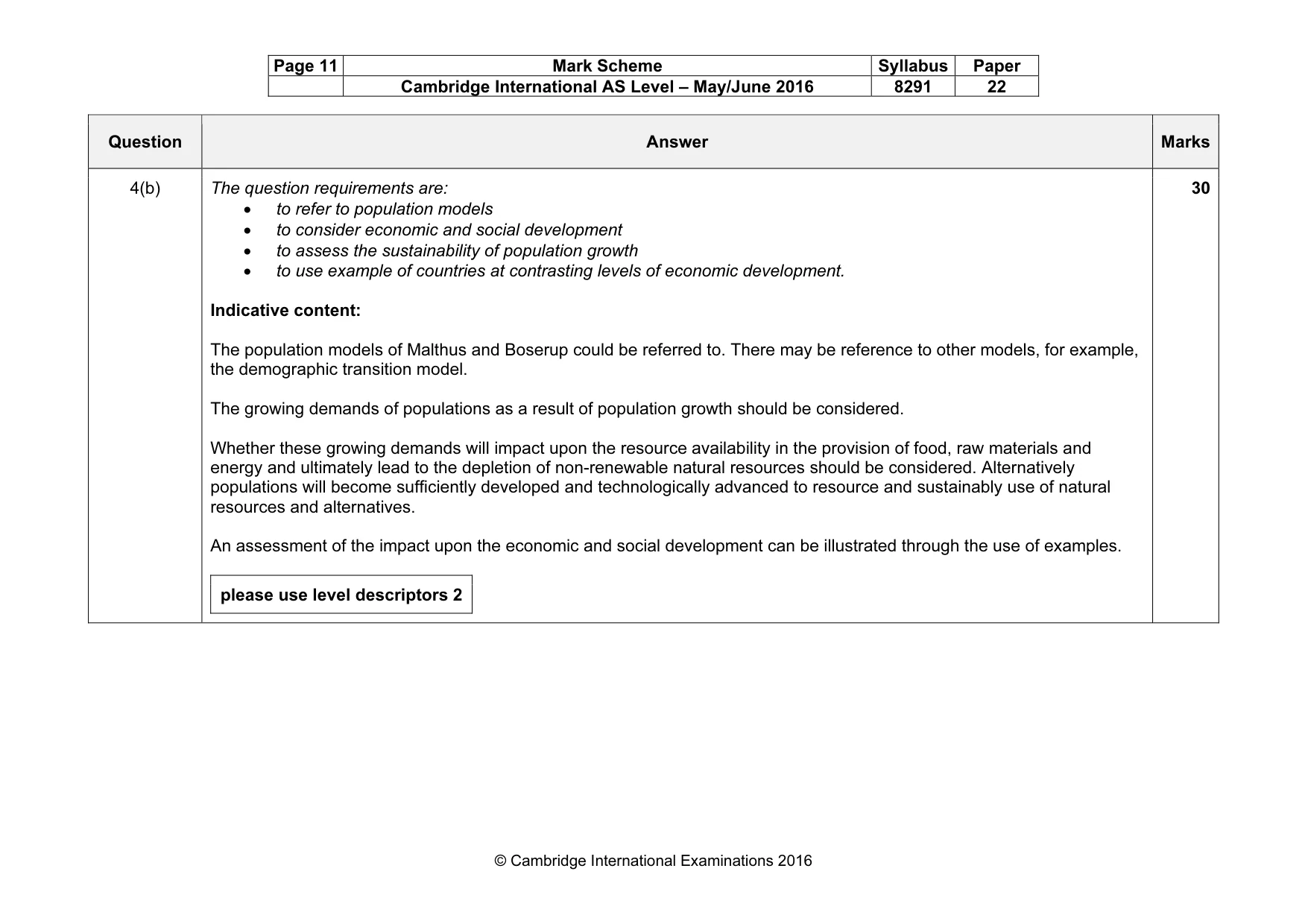 Mark scheme, page 11 of 17
