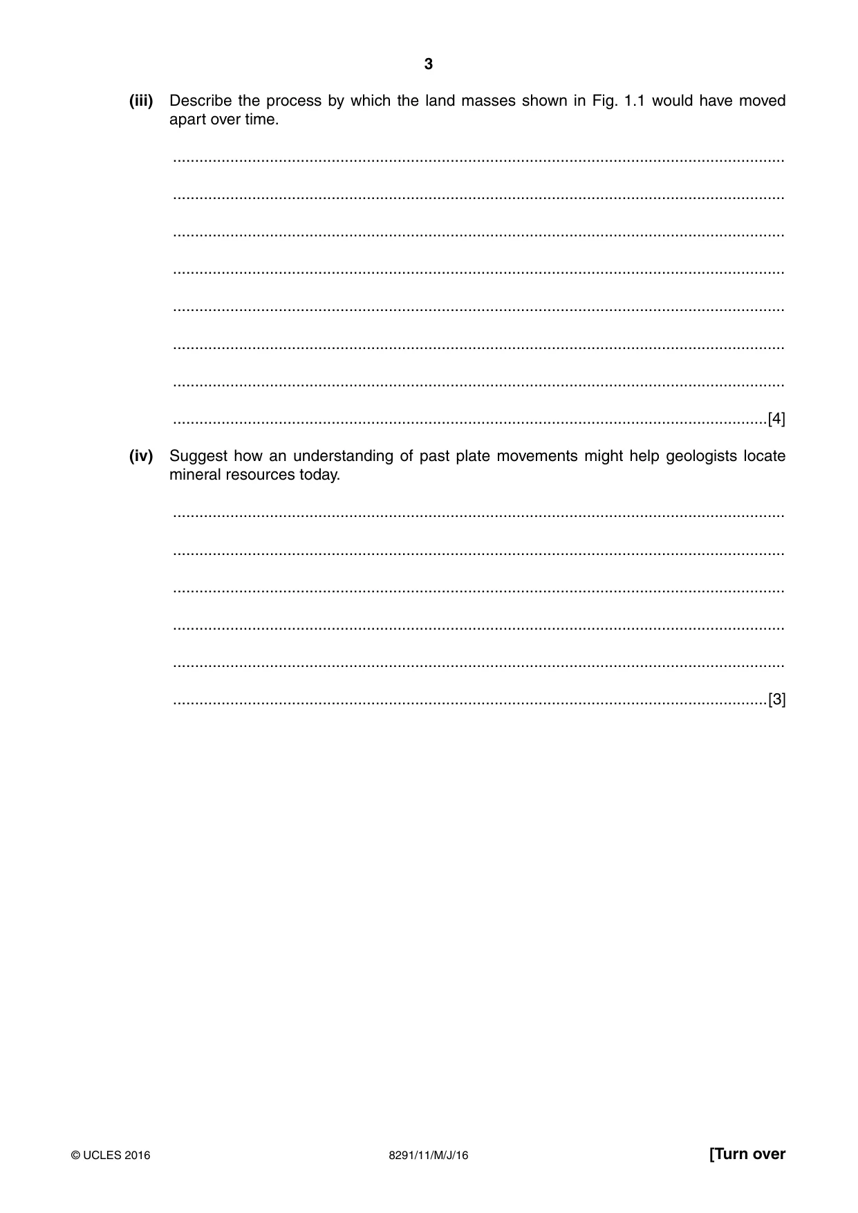 Cambridge A Level Environmental Management (AS only) 8291 2016 May/June Paper 1 · Variant 1 question paper, page 3 of 12