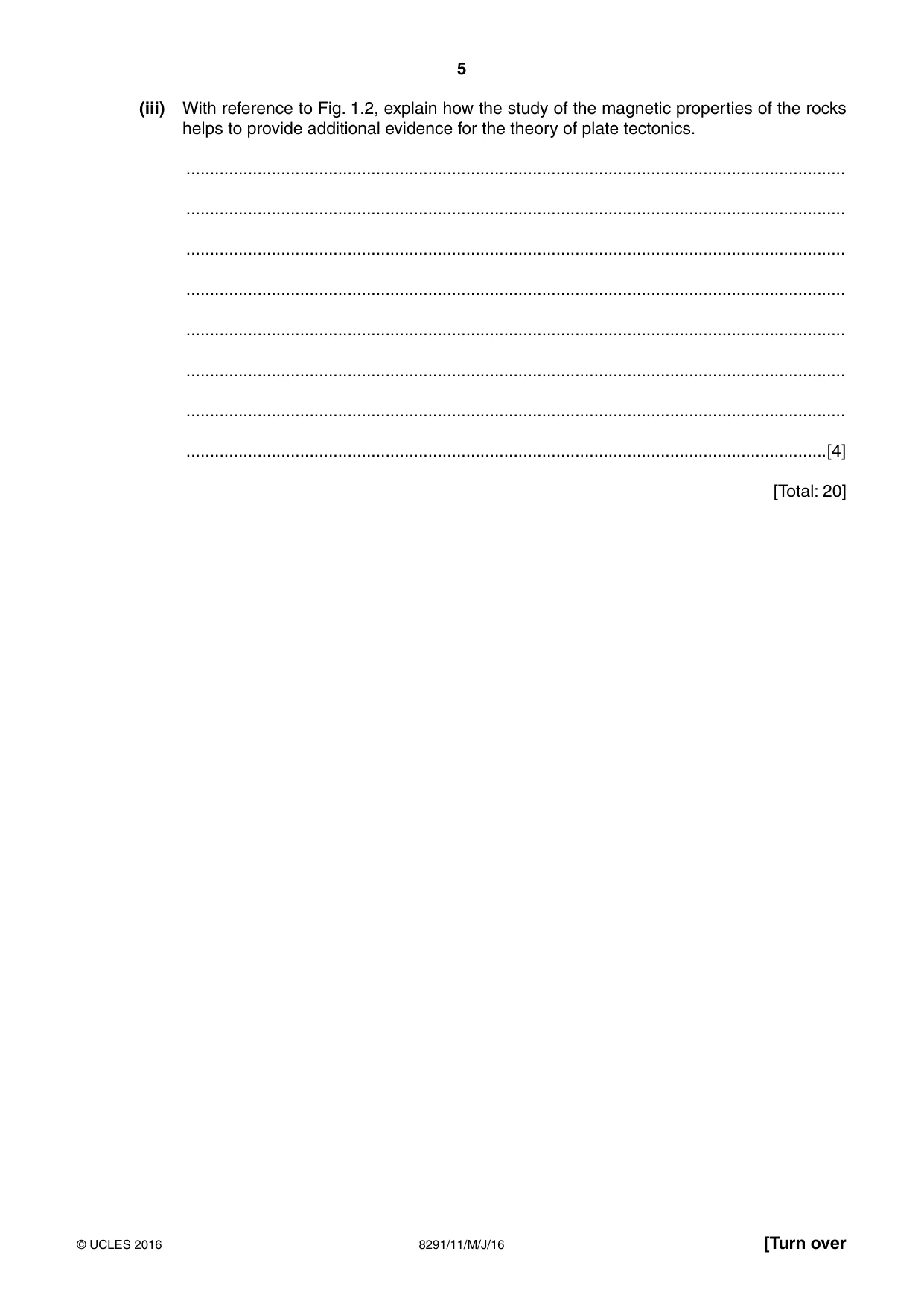 Cambridge A Level Environmental Management (AS only) 8291 2016 May/June Paper 1 · Variant 1 question paper, page 5 of 12