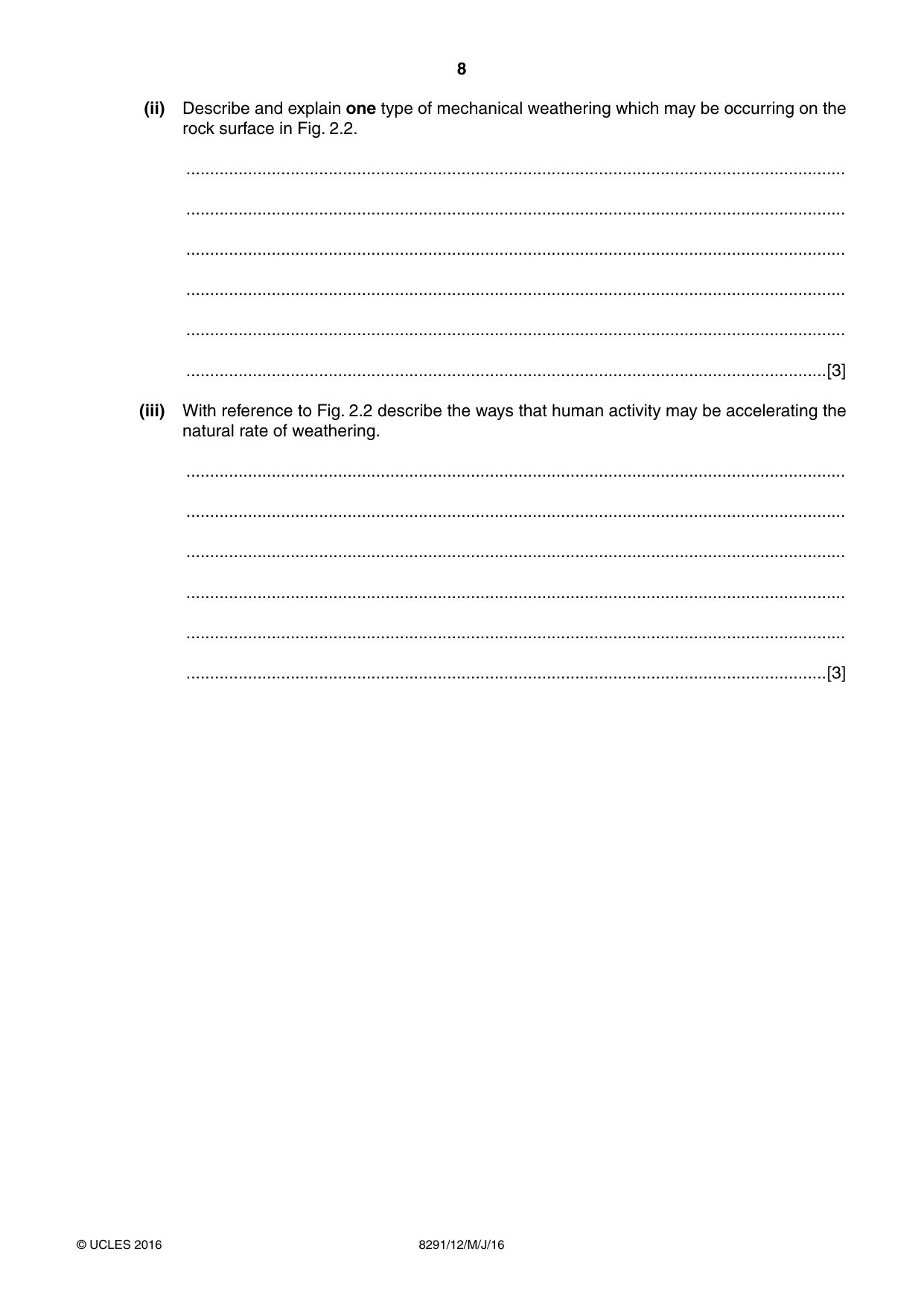 Cambridge A Level Environmental Management (AS only) 8291 2016 May/June Paper 1 · Variant 2 question paper, page 8 of 12