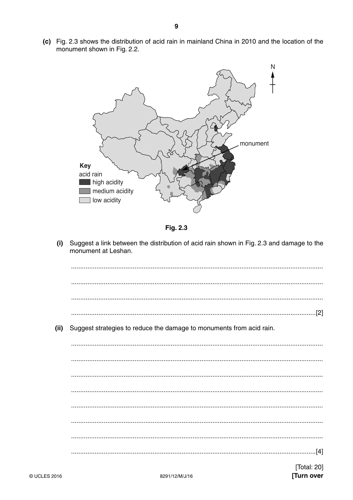 Cambridge A Level Environmental Management (AS only) 8291 2016 May/June Paper 1 · Variant 2 question paper, page 9 of 12