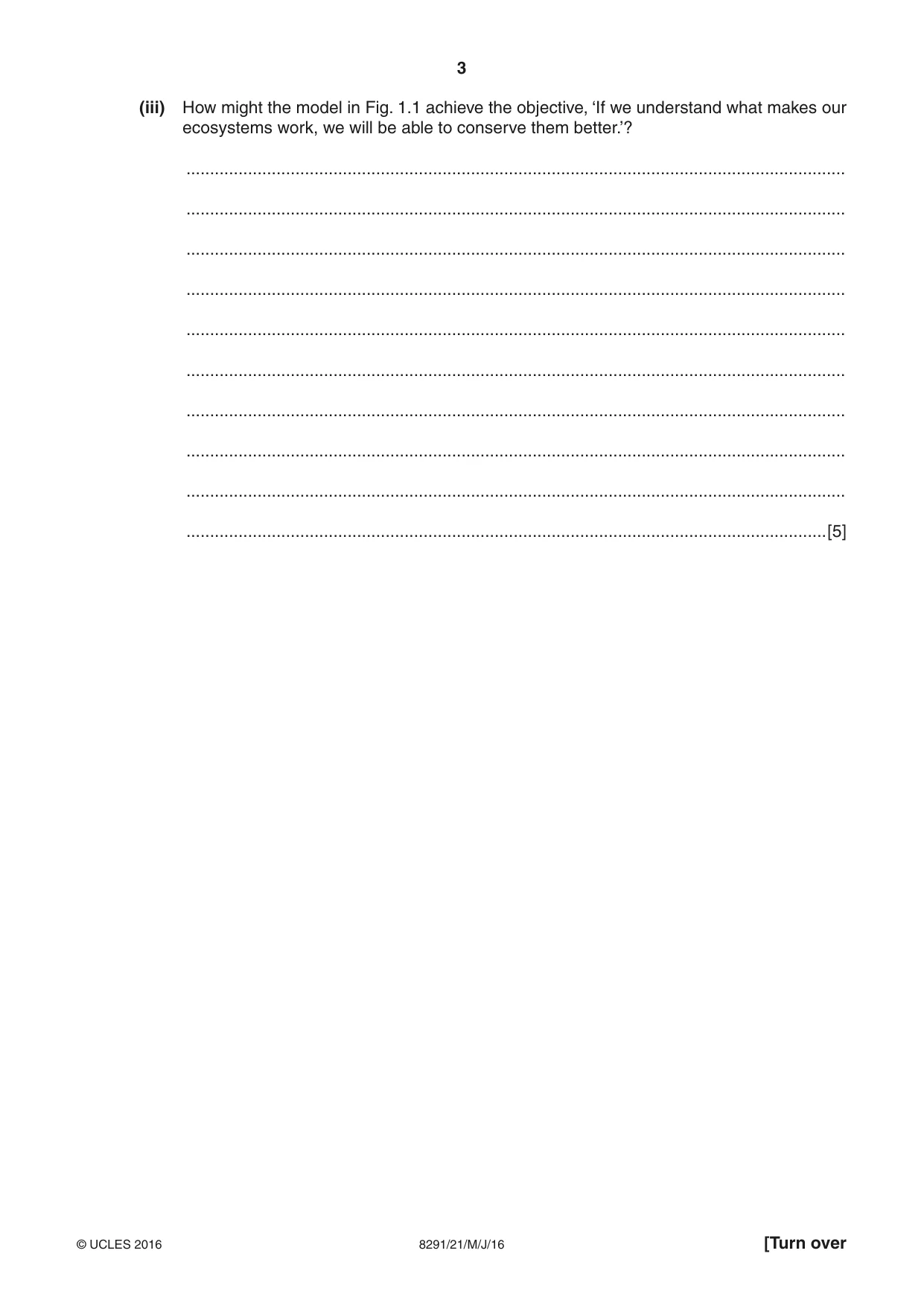 Cambridge A Level Environmental Management (AS only) 8291 2016 May/June Paper 2 · Variant 1 question paper, page 3 of 12