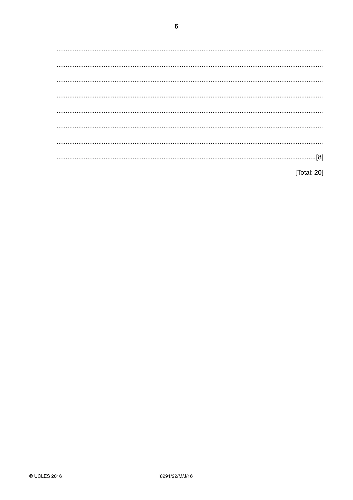 Cambridge A Level Environmental Management (AS only) 8291 2016 May/June Paper 2 · Variant 2 question paper, page 6 of 16