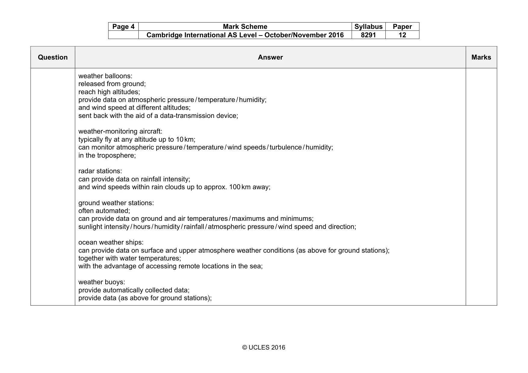 Mark scheme, page 4 of 13