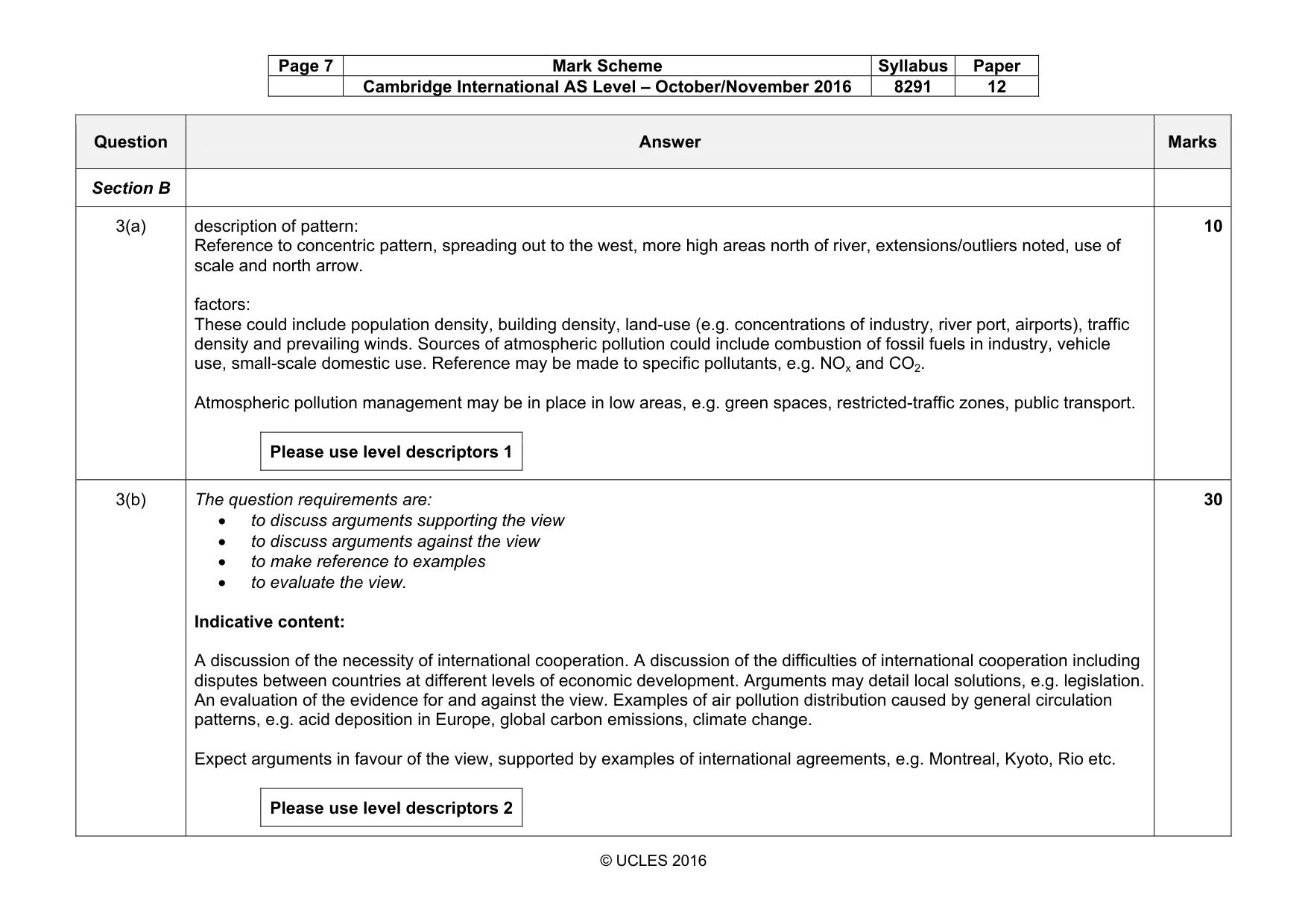 Mark scheme, page 7 of 13