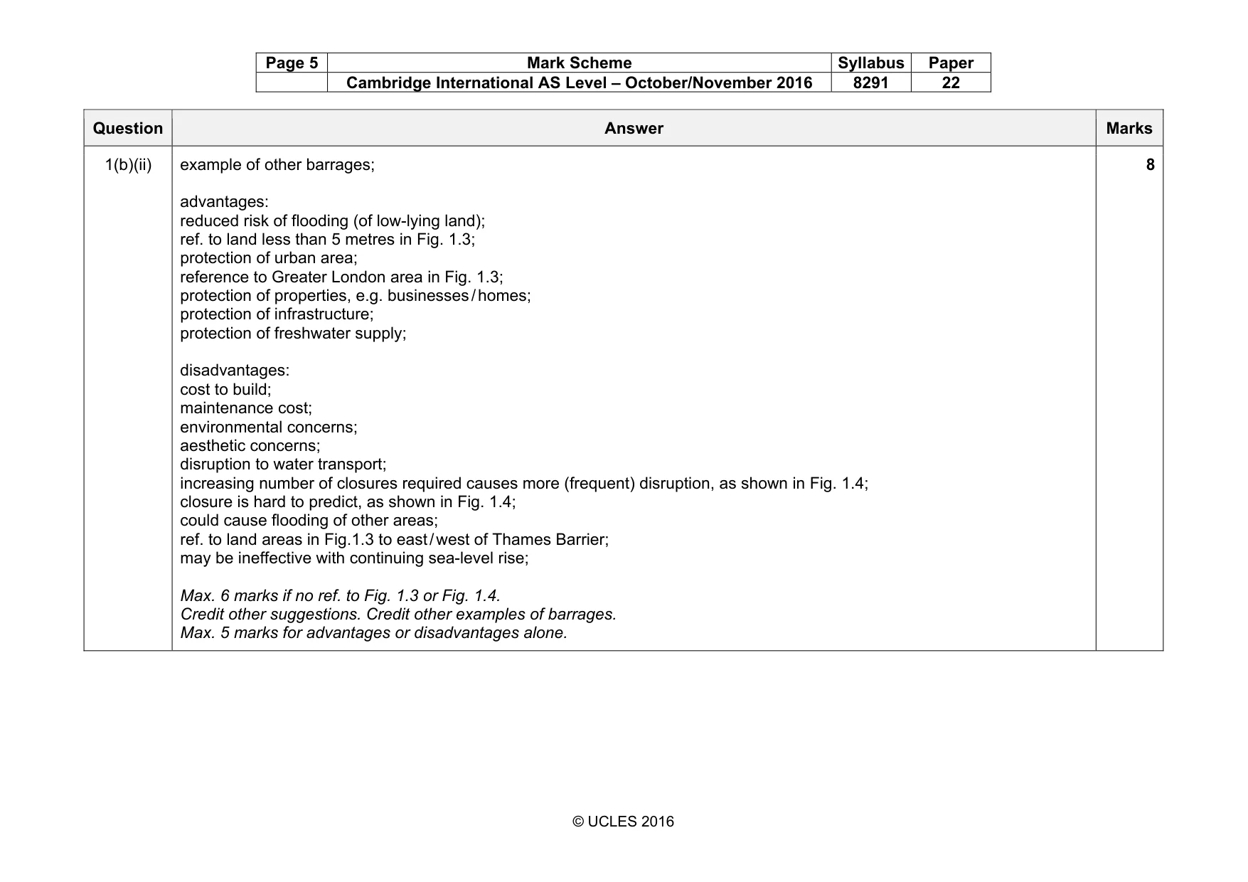 Mark scheme, page 5 of 18