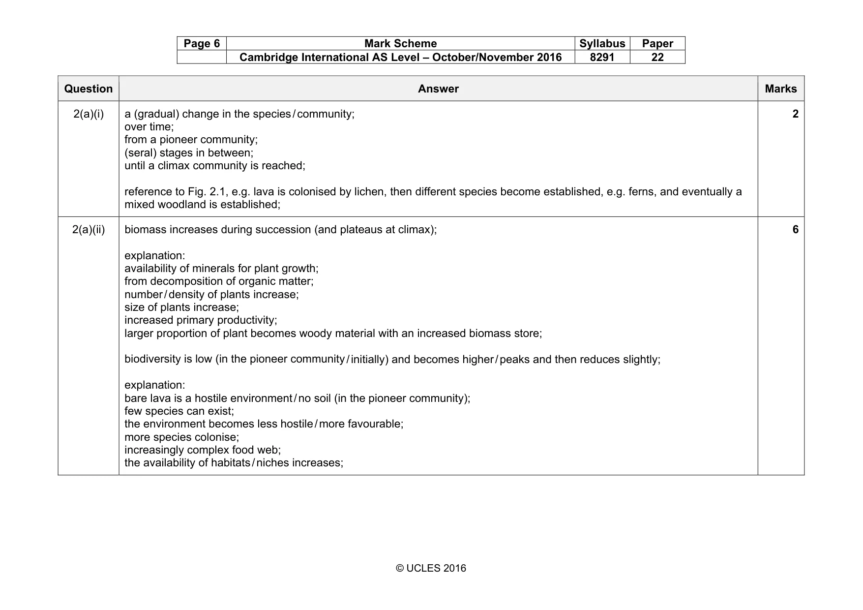 Mark scheme, page 6 of 18