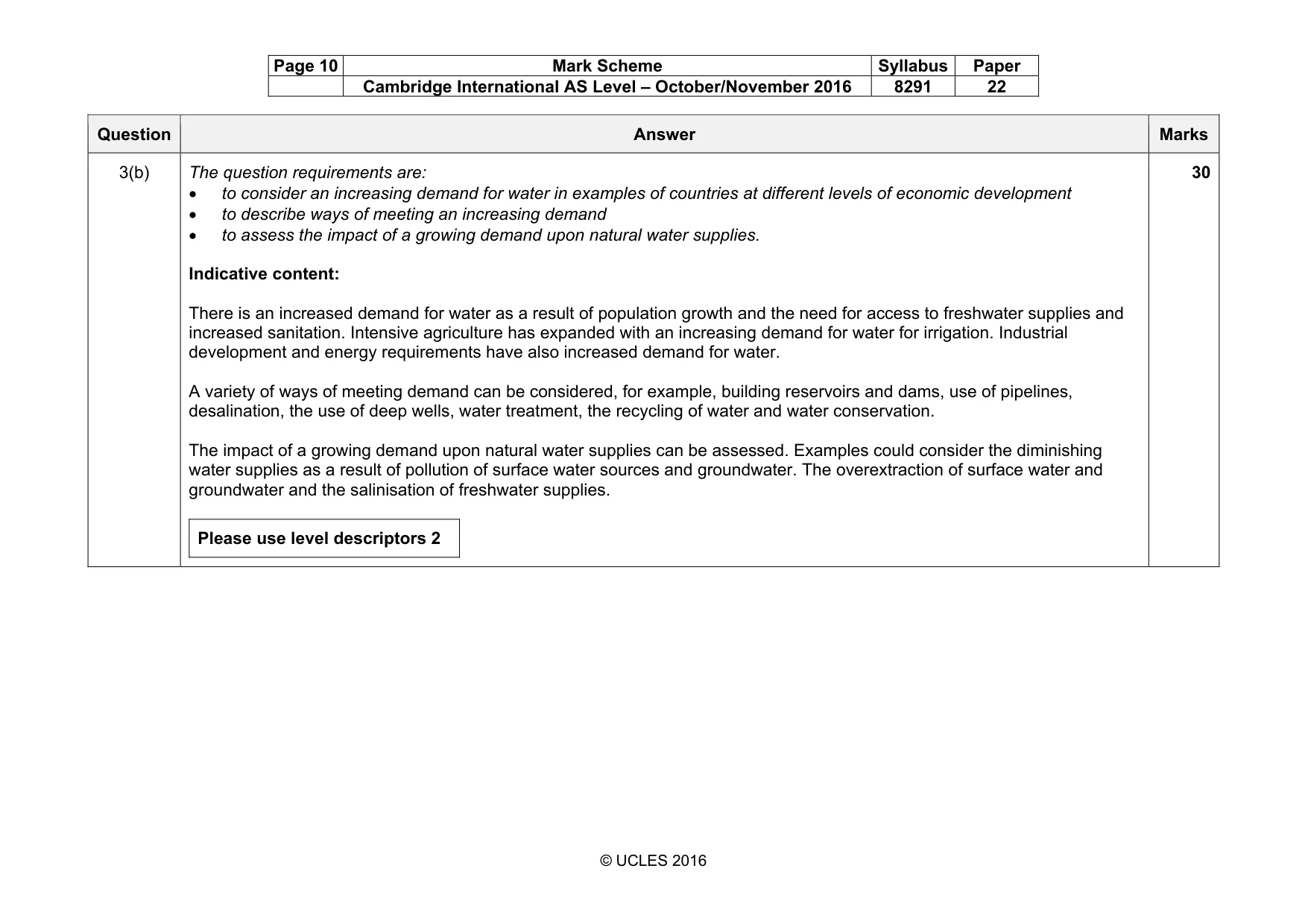 Mark scheme, page 10 of 18