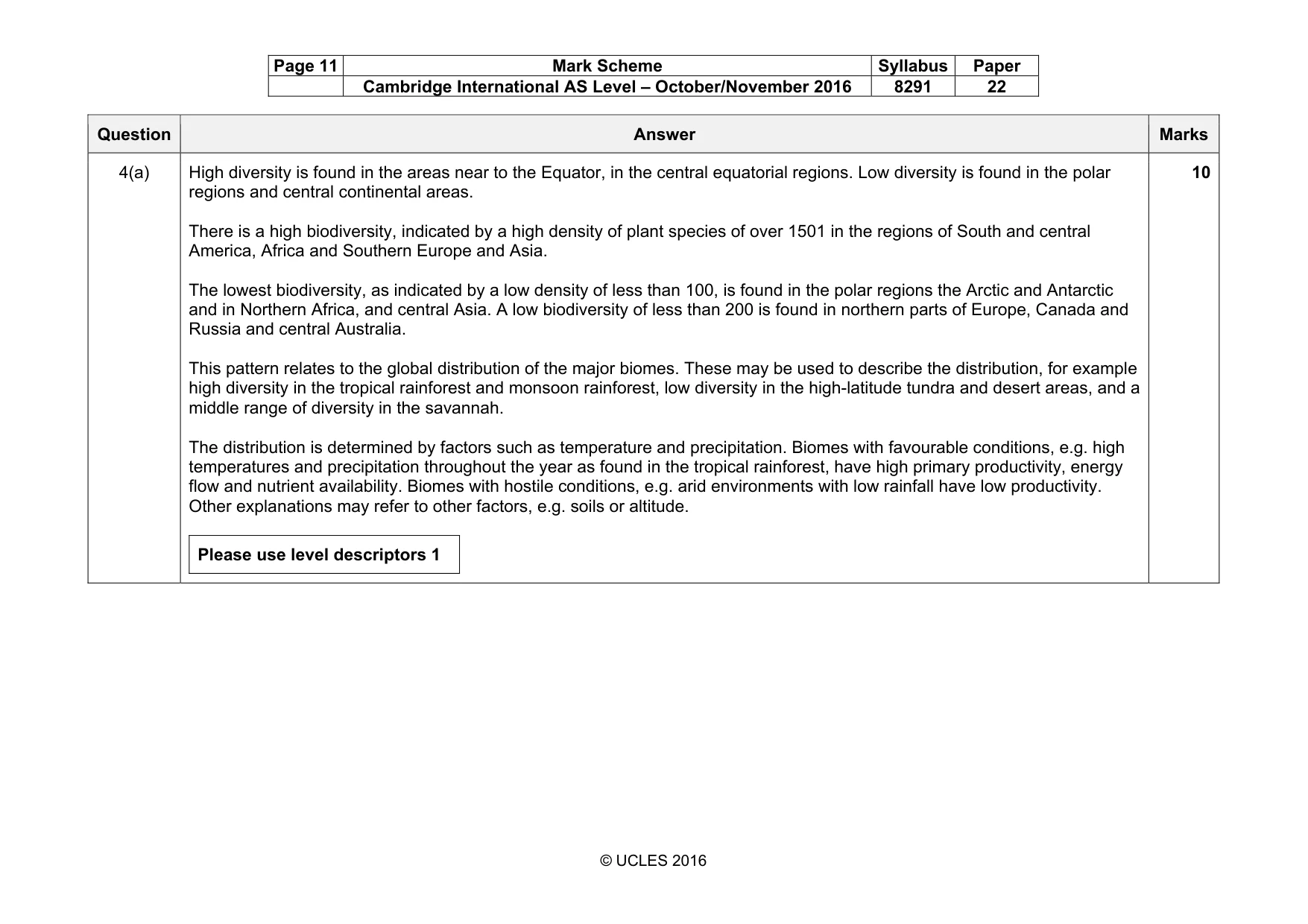 Mark scheme, page 11 of 18