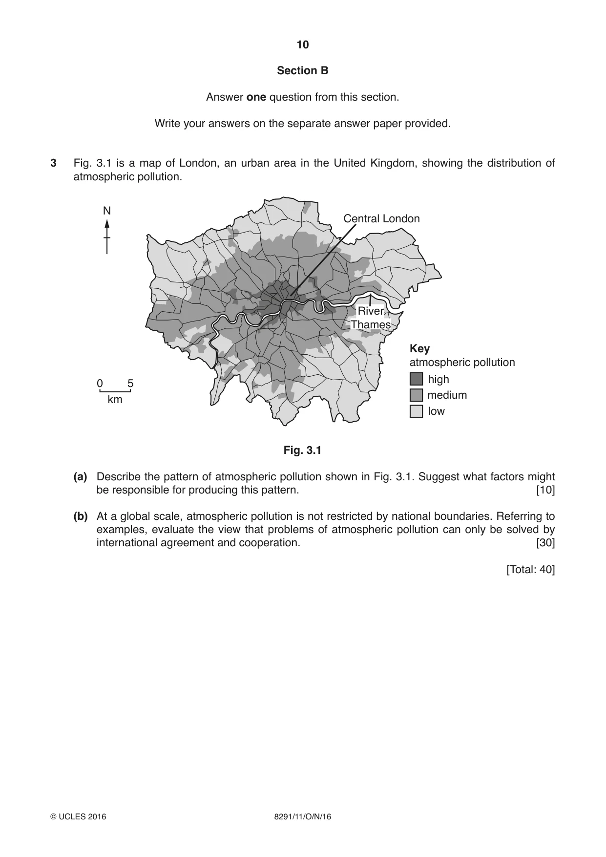 Cambridge A Level Environmental Management (AS only) 8291 2016 Oct/Nov Paper 1 · Variant 1 question paper, page 10 of 12