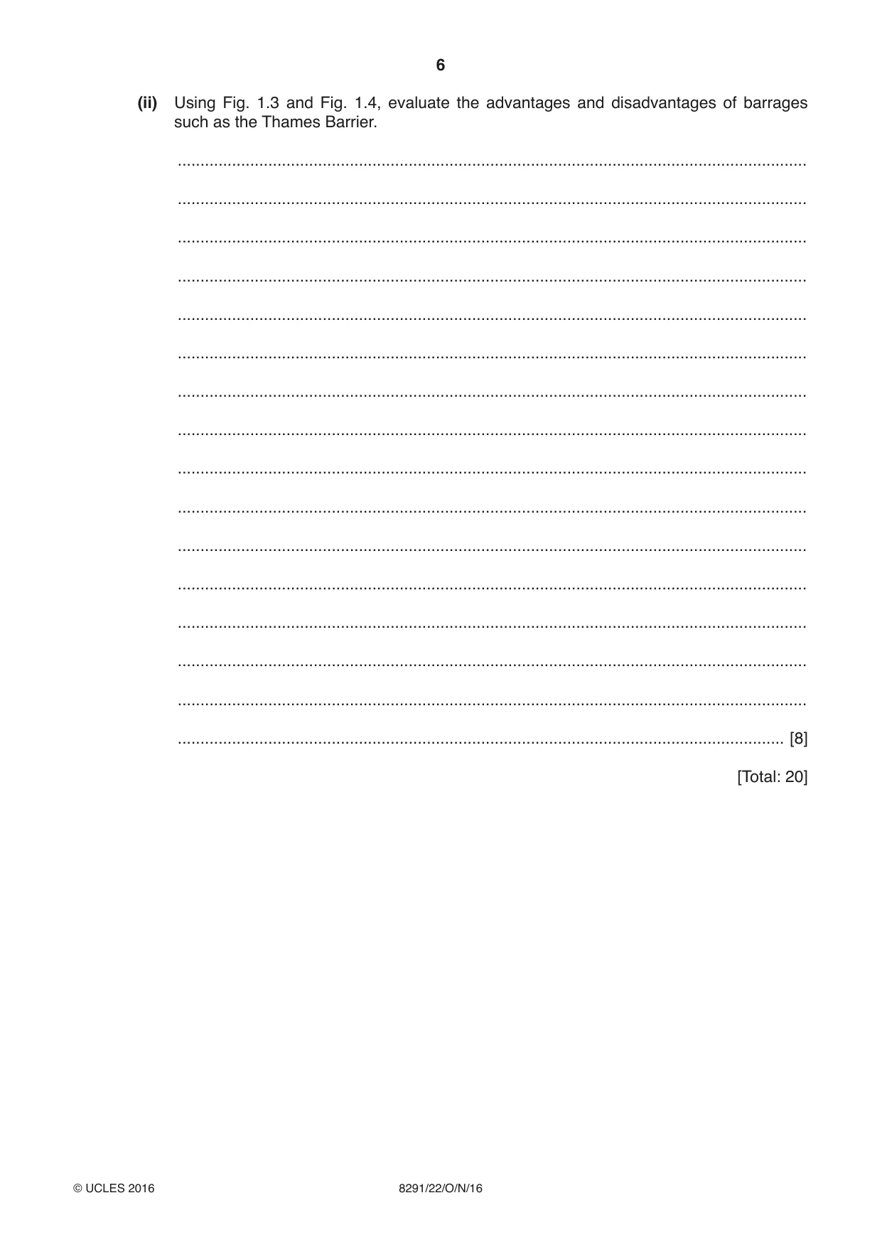 Cambridge A Level Environmental Management (AS only) 8291 2016 Oct/Nov Paper 2 · Variant 2 question paper, page 6 of 16
