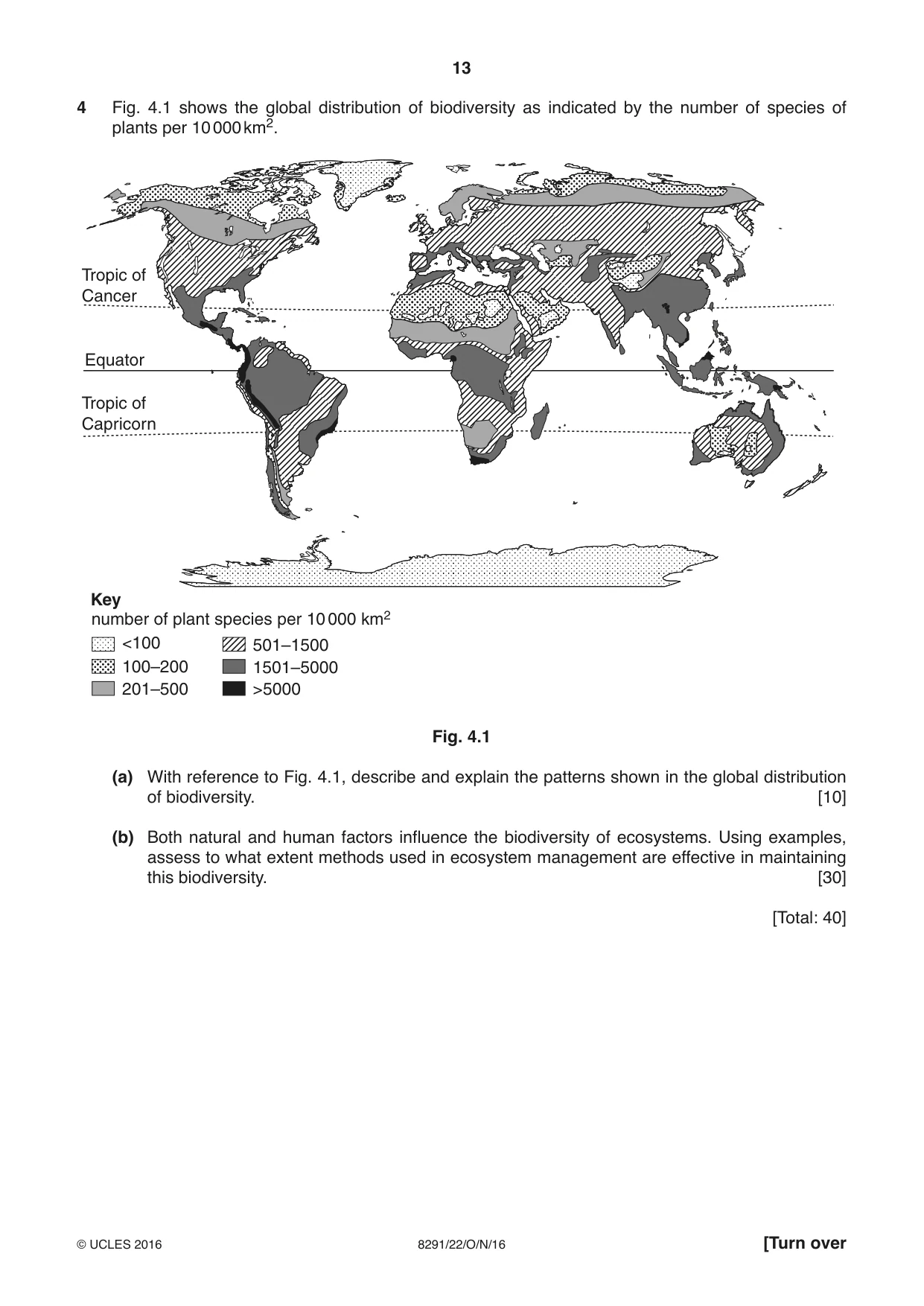 Cambridge A Level Environmental Management (AS only) 8291 2016 Oct/Nov Paper 2 · Variant 2 question paper, page 13 of 16