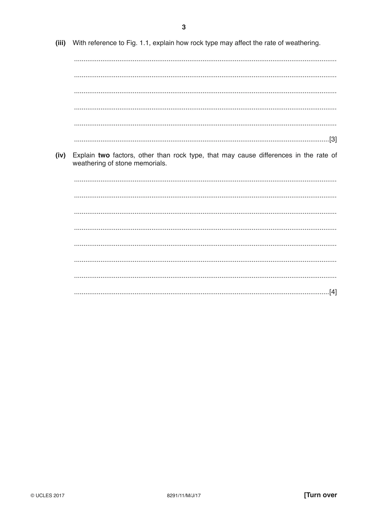 Cambridge A Level Environmental Management (AS only) 8291 2017 May/June Paper 1 · Variant 1 question paper, page 3 of 12