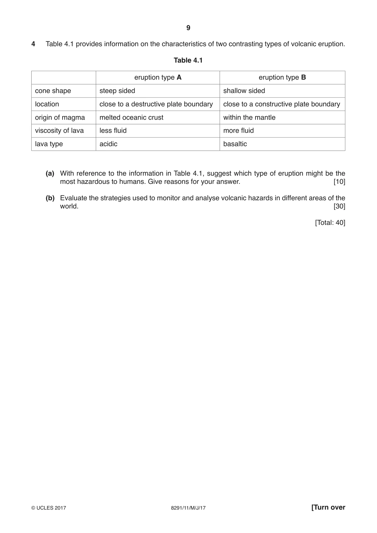Cambridge A Level Environmental Management (AS only) 8291 2017 May/June Paper 1 · Variant 1 question paper, page 9 of 12