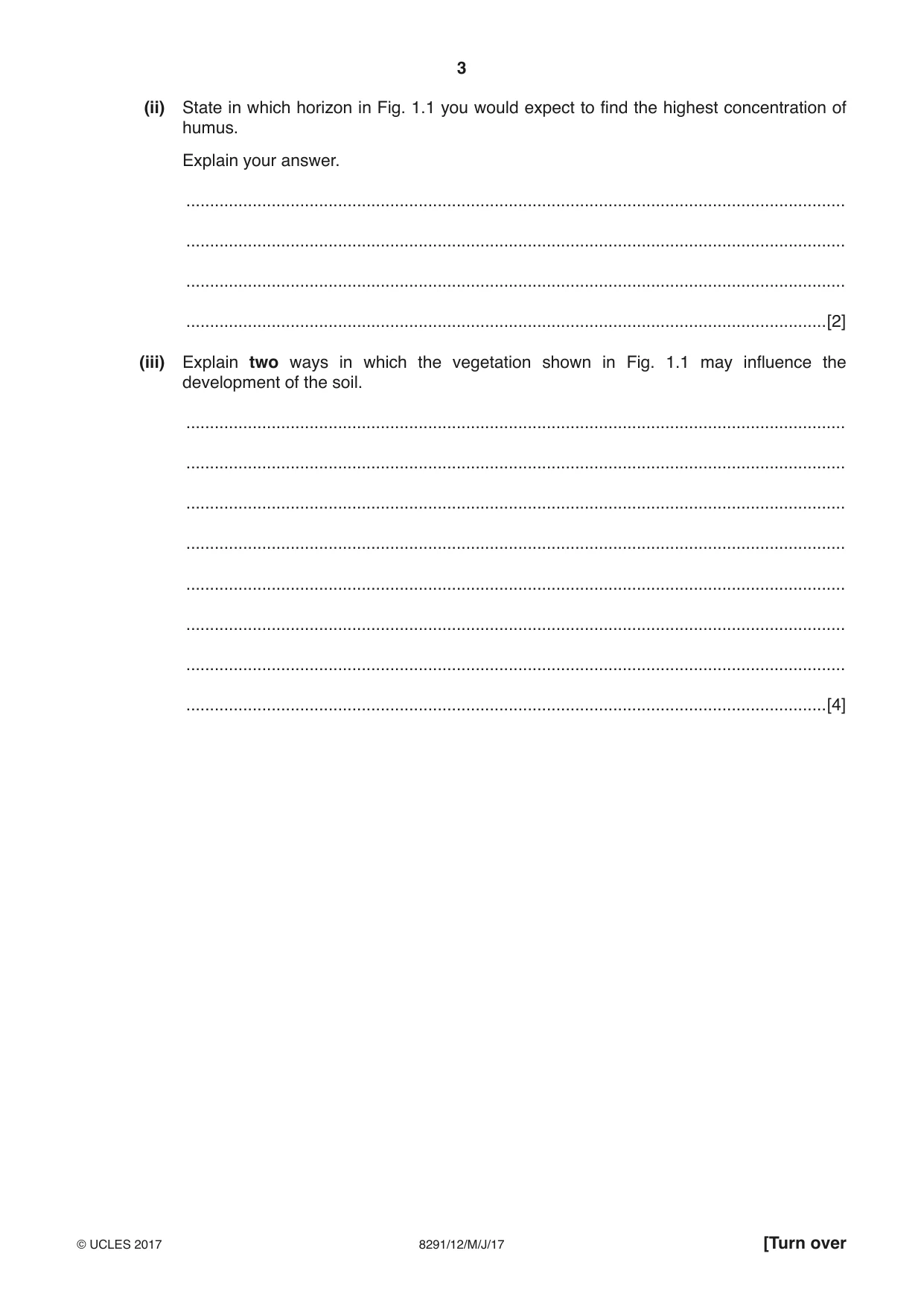 Cambridge A Level Environmental Management (AS only) 8291 2017 May/June Paper 1 · Variant 2 question paper, page 3 of 12