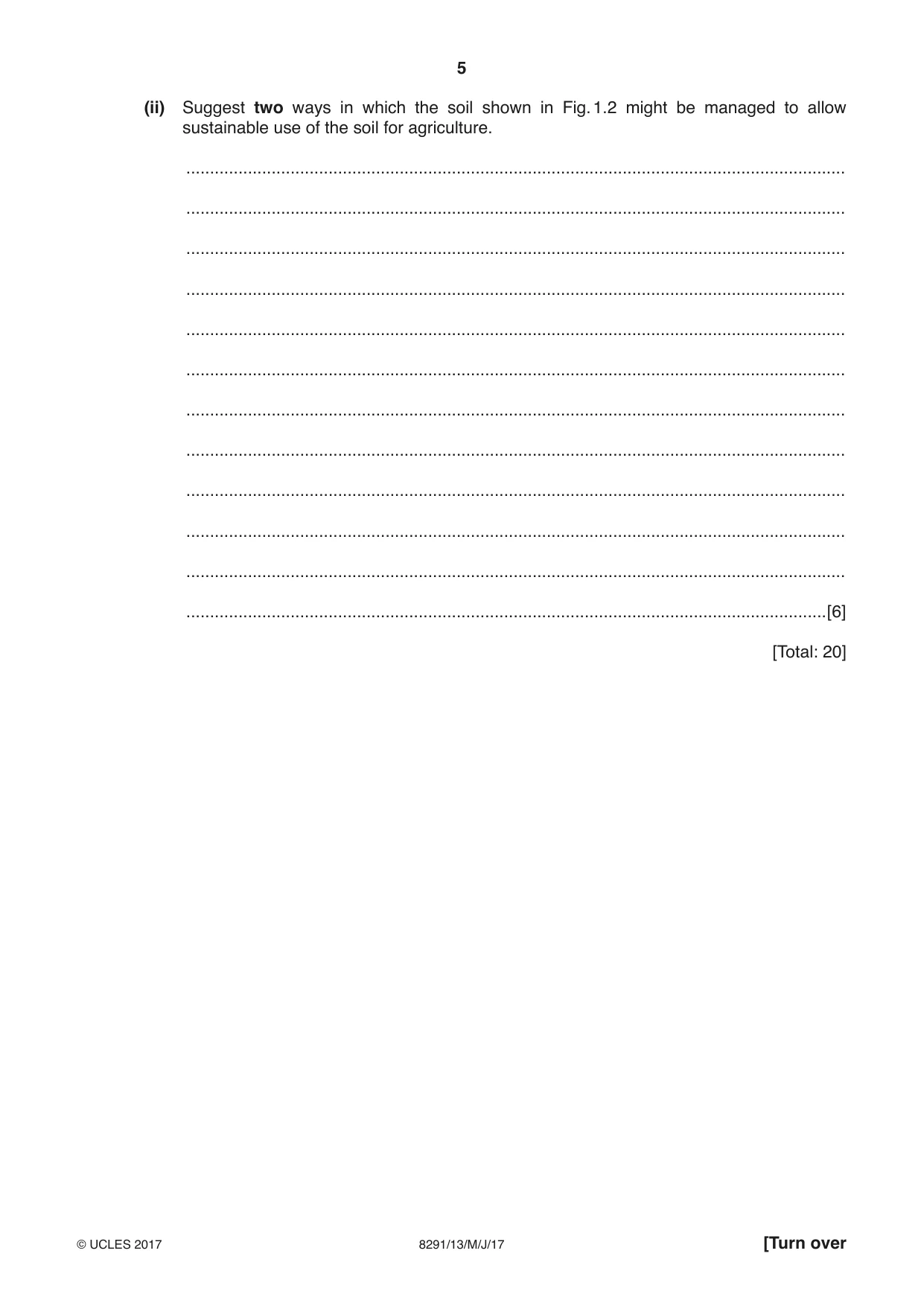 Cambridge A Level Environmental Management (AS only) 8291 2017 May/June Paper 1 · Variant 3 question paper, page 5 of 12