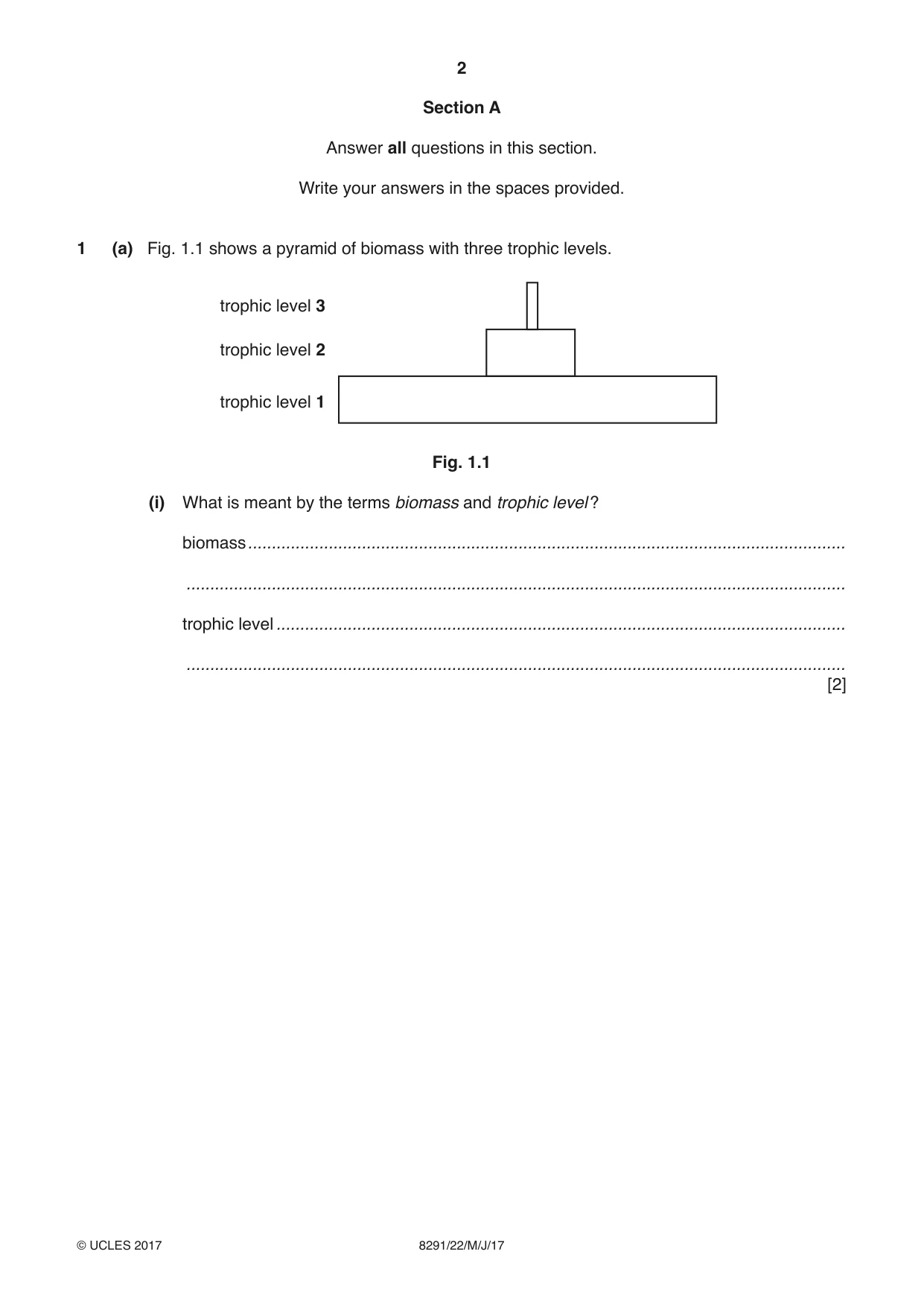 Cambridge A Level Environmental Management (AS only) 8291 2017 May/June Paper 2 · Variant 2 question paper, page 2 of 12