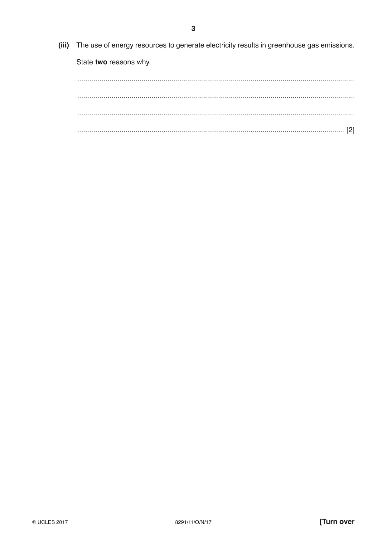 Cambridge A Level Environmental Management (AS only) 8291 2017 Oct/Nov Paper 1 · Variant 1 question paper, page 3 of 16