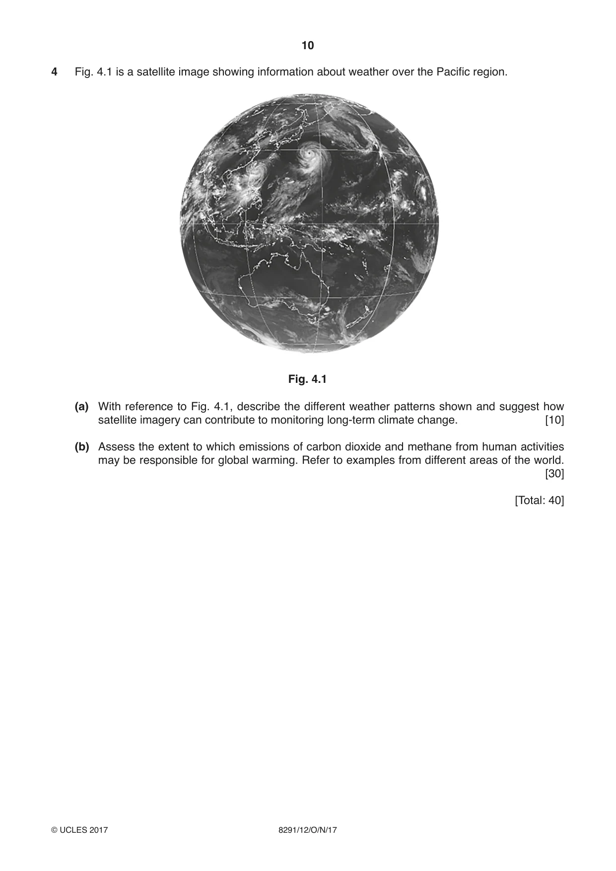 Cambridge A Level Environmental Management (AS only) 8291 2017 Oct/Nov Paper 1 · Variant 2 question paper, page 10 of 12