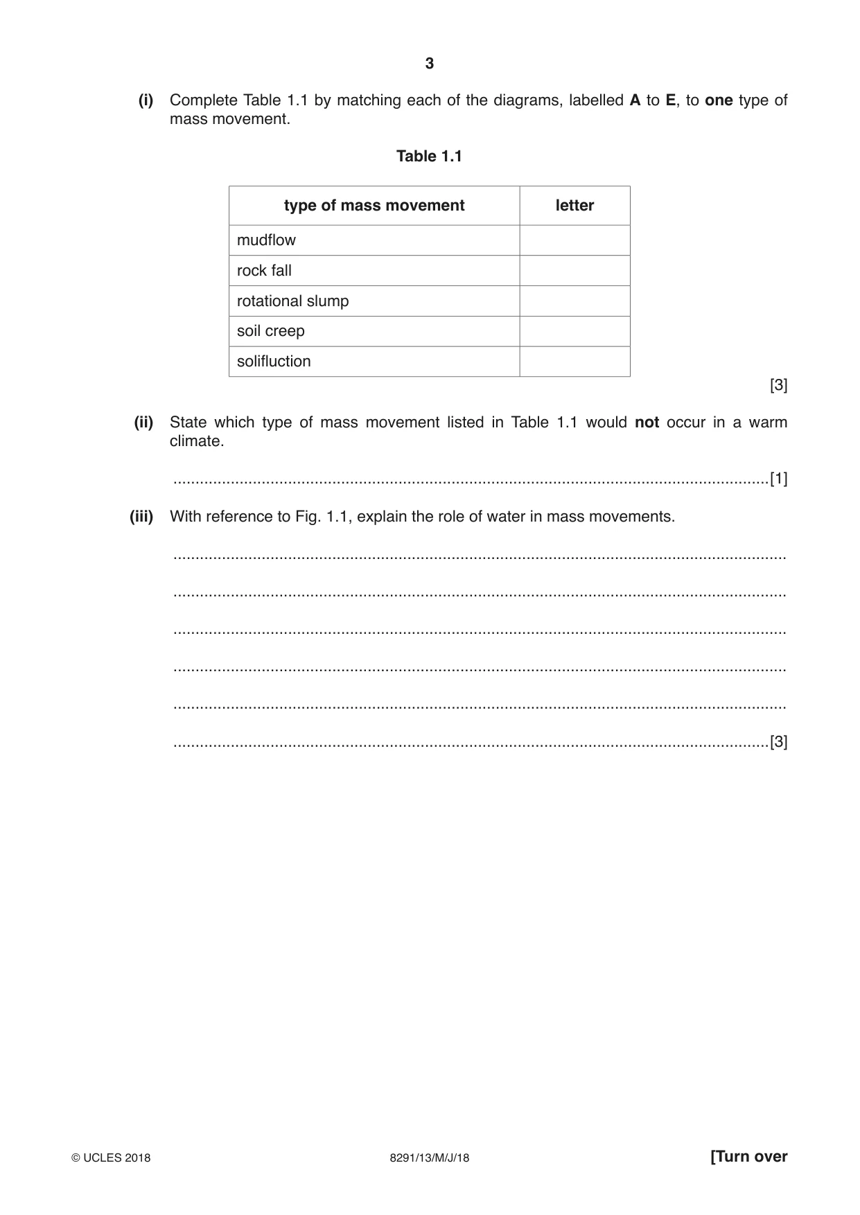 Cambridge A Level Environmental Management (AS only) 8291 2018 May/June Paper 1 · Variant 3 question paper, page 3 of 12