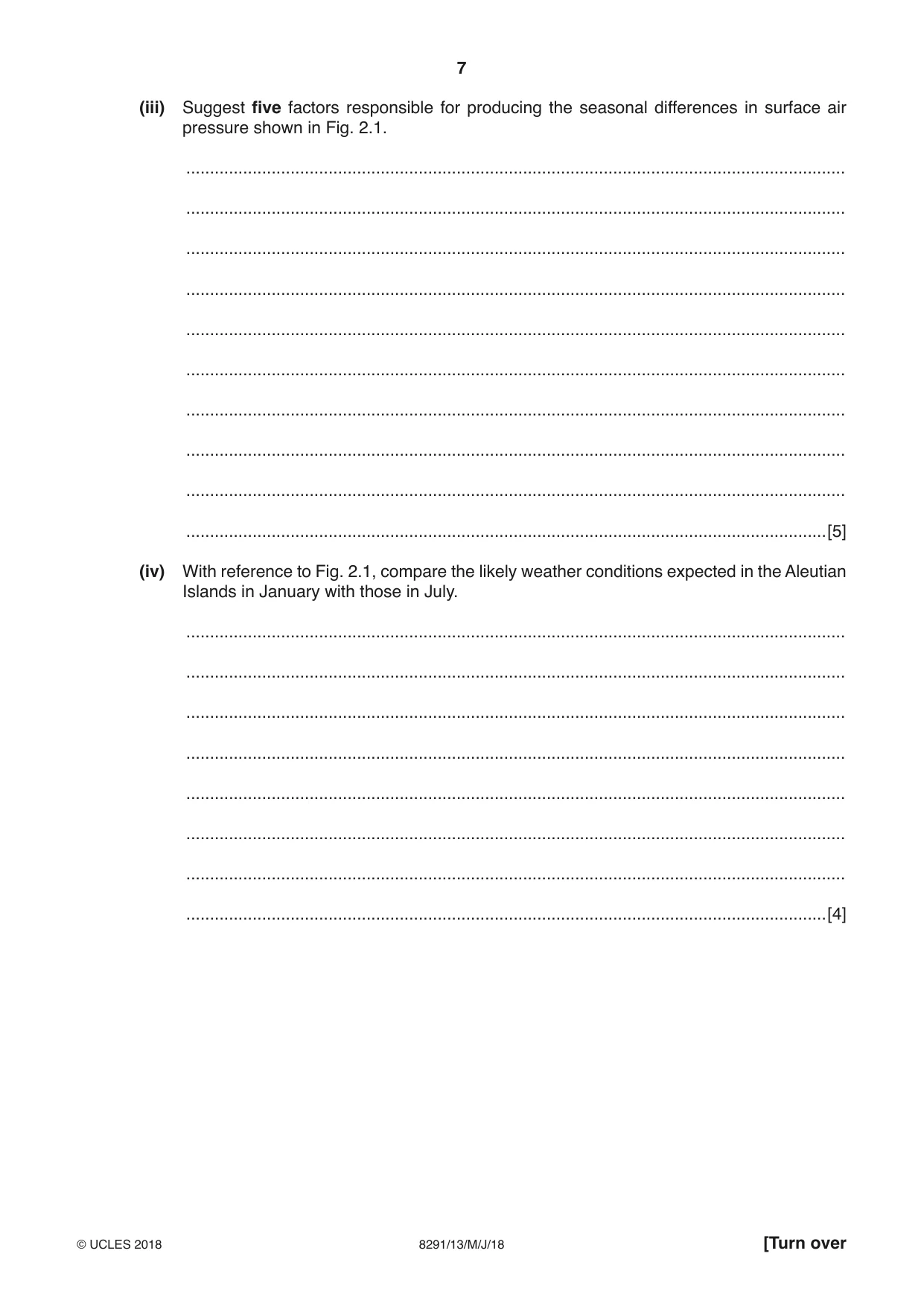 Cambridge A Level Environmental Management (AS only) 8291 2018 May/June Paper 1 · Variant 3 question paper, page 7 of 12