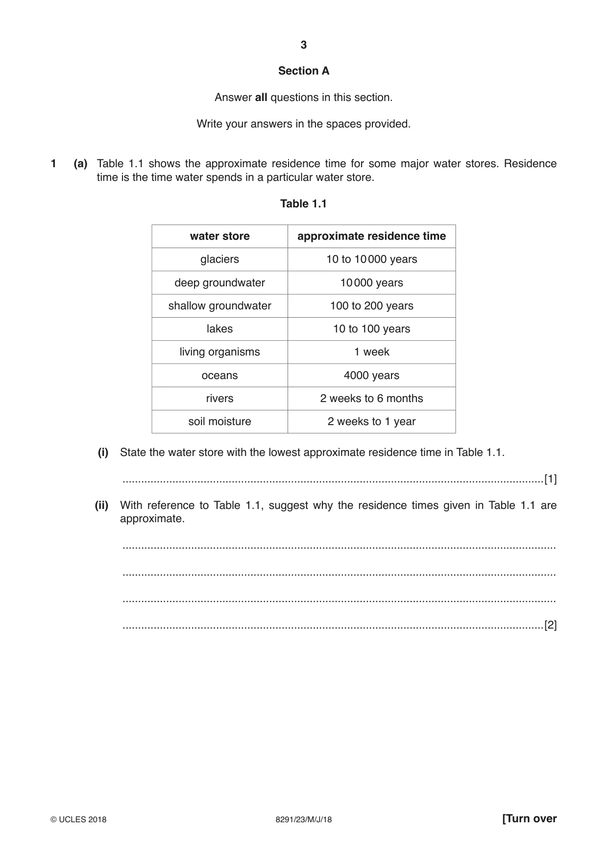 Cambridge A Level Environmental Management (AS only) 8291 2018 May/June Paper 2 · Variant 3 question paper, page 3 of 16