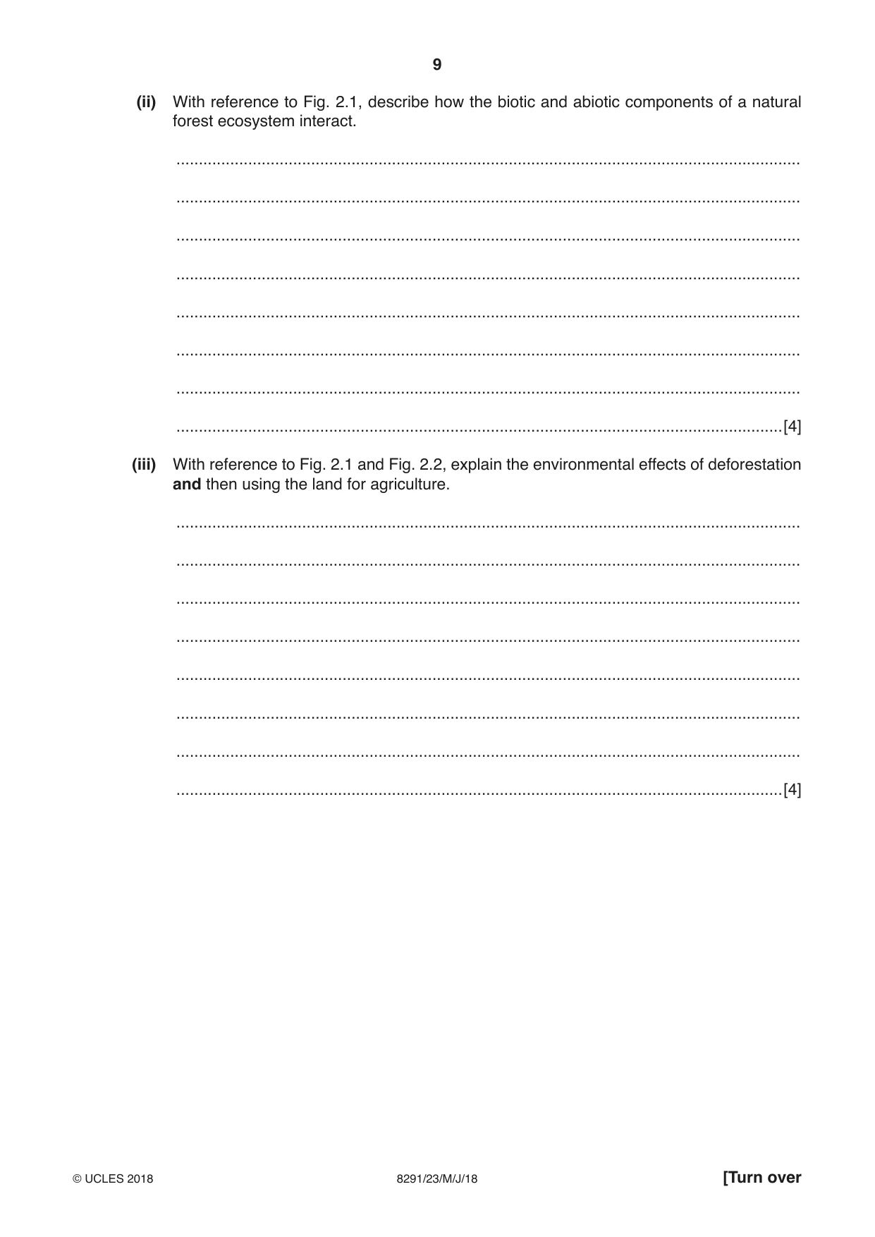 Cambridge A Level Environmental Management (AS only) 8291 2018 May/June Paper 2 · Variant 3 question paper, page 9 of 16