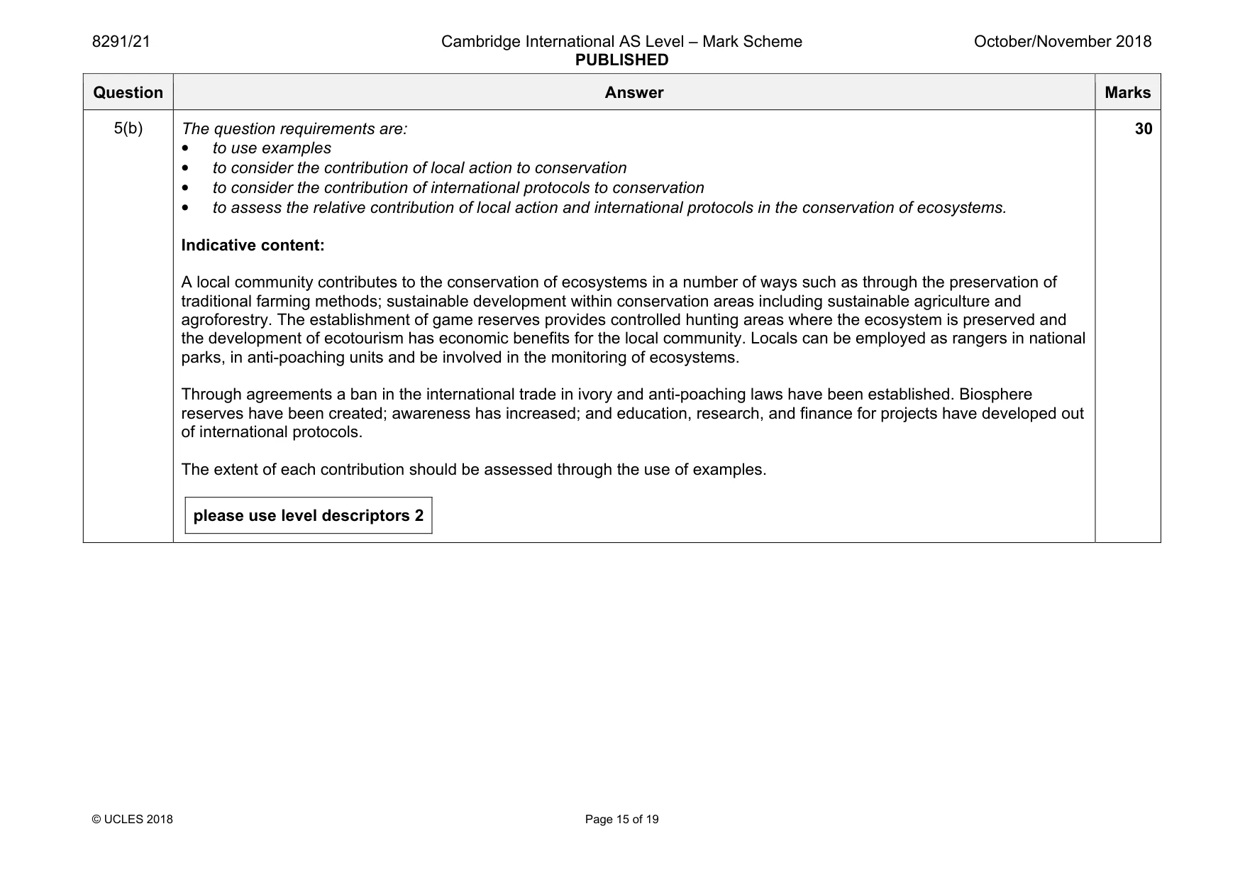 Mark scheme, page 15 of 19
