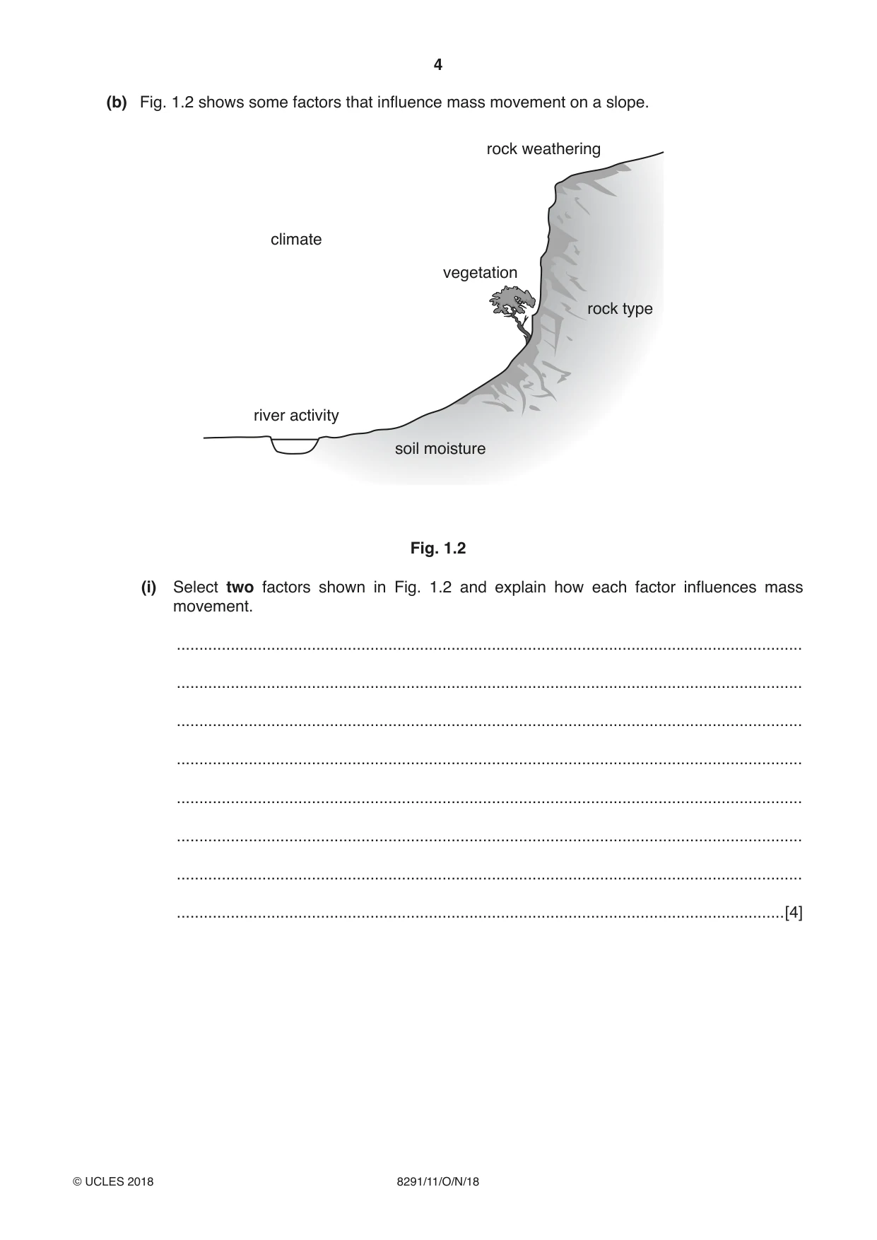 Cambridge A Level Environmental Management (AS only) 8291 2018 Oct/Nov Paper 1 · Variant 1 question paper, page 4 of 12
