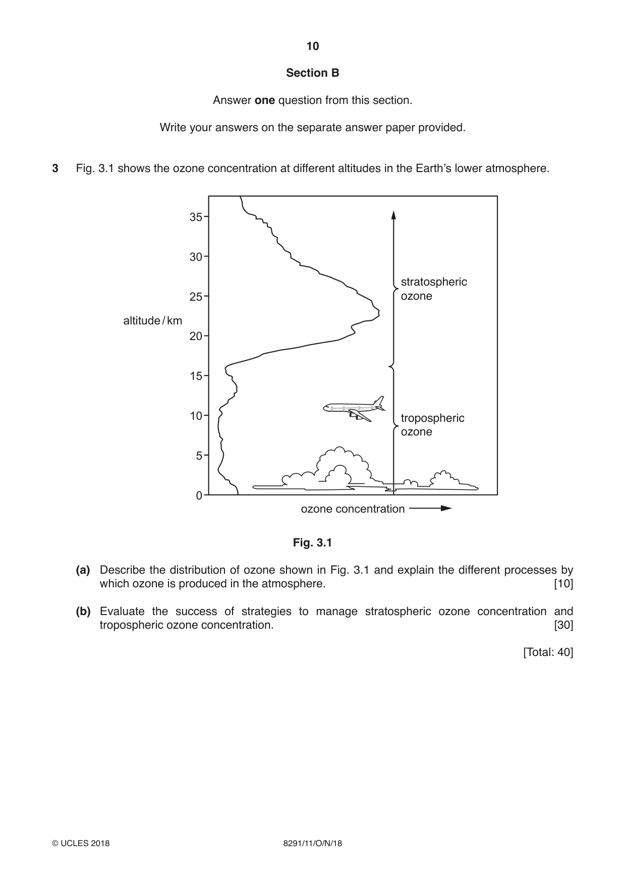 Cambridge A Level Environmental Management (AS only) 8291 2018 Oct/Nov Paper 1 · Variant 1 question paper, page 10 of 12