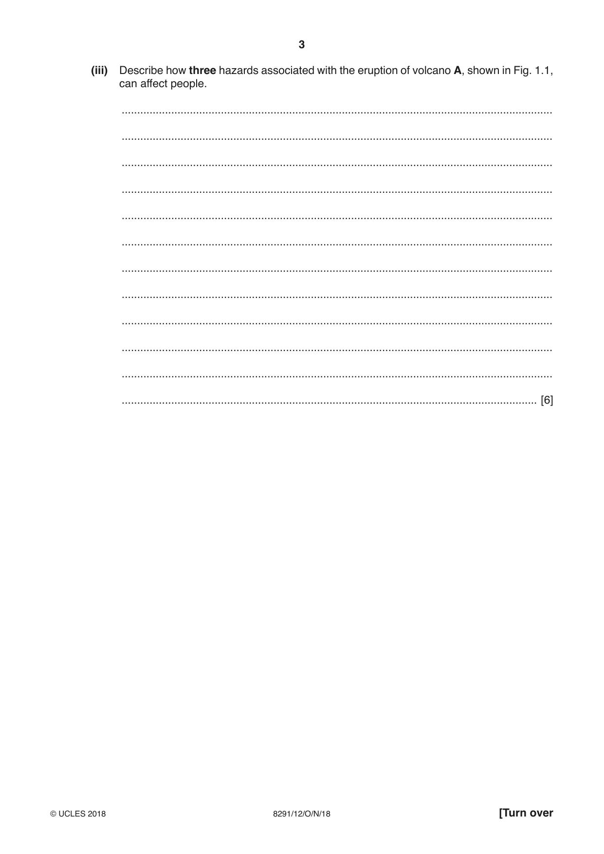 Cambridge A Level Environmental Management (AS only) 8291 2018 Oct/Nov Paper 1 · Variant 2 question paper, page 3 of 16
