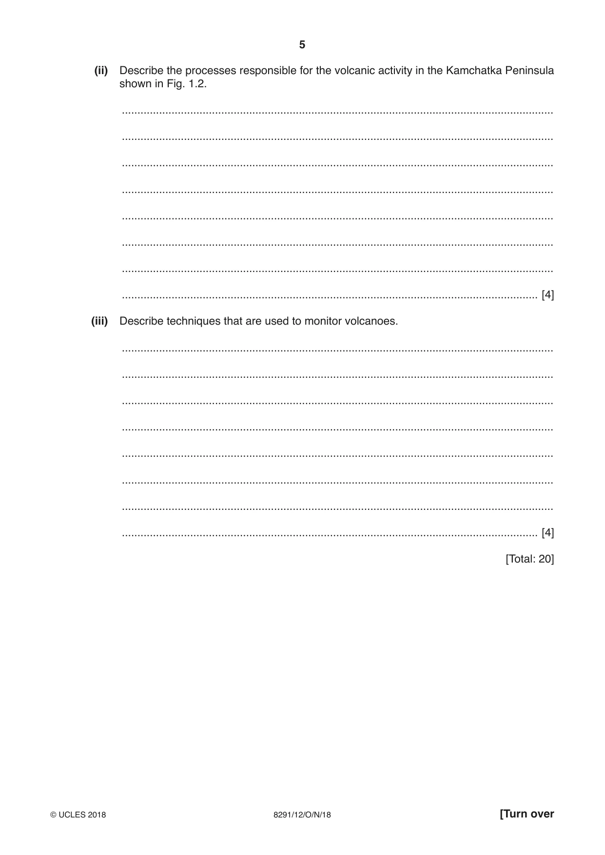 Cambridge A Level Environmental Management (AS only) 8291 2018 Oct/Nov Paper 1 · Variant 2 question paper, page 5 of 16