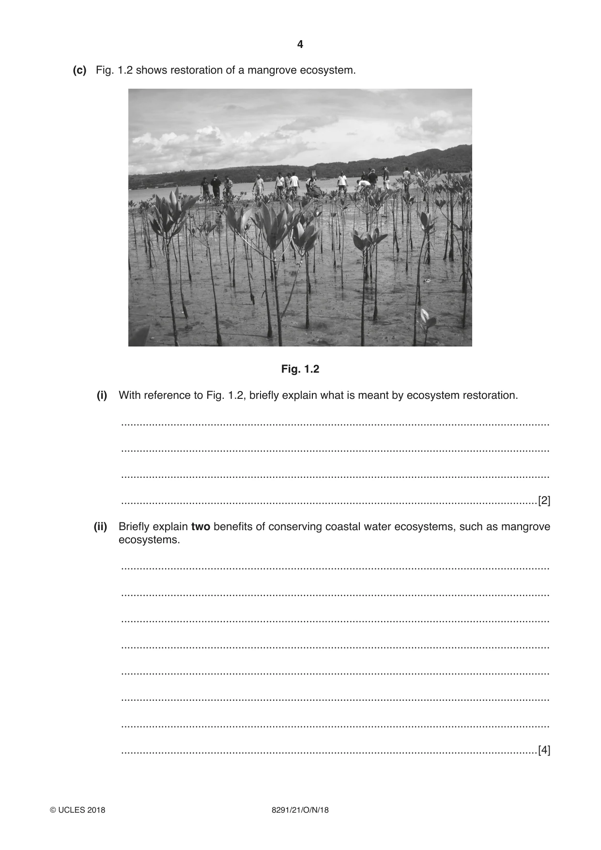 Cambridge A Level Environmental Management (AS only) 8291 2018 Oct/Nov Paper 2 · Variant 1 question paper, page 4 of 16
