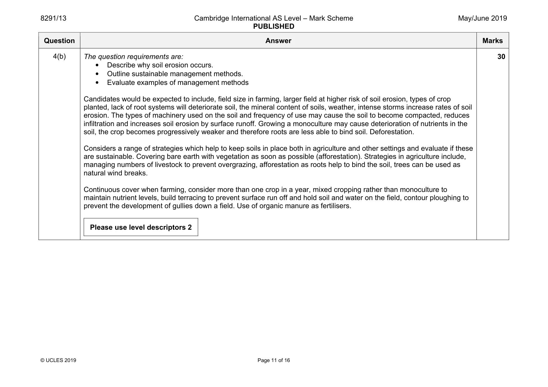 Mark scheme, page 11 of 16