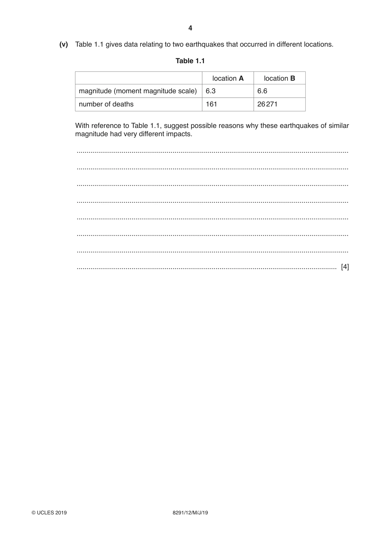 Cambridge A Level Environmental Management (AS only) 8291 2019 May/June Paper 1 · Variant 2 question paper, page 4 of 12