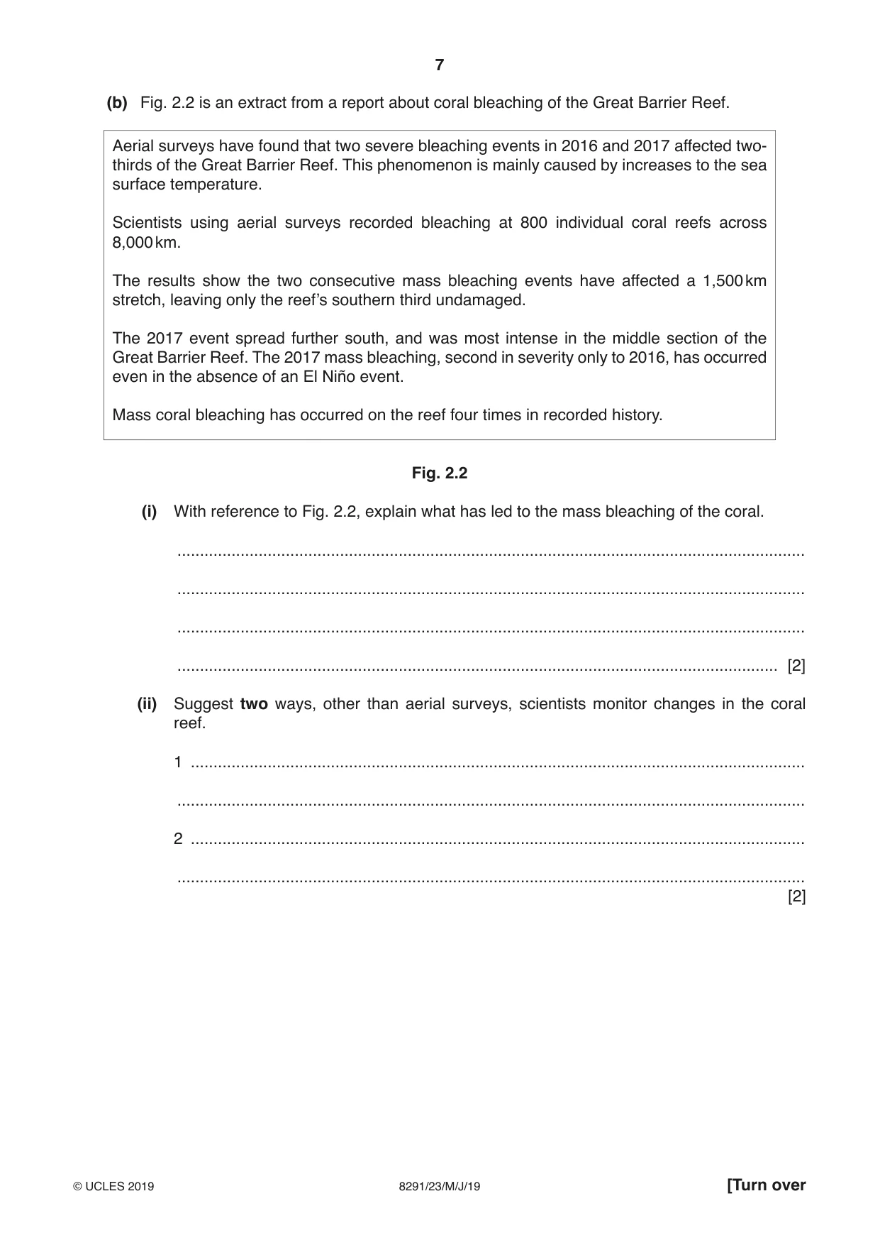 Cambridge A Level Environmental Management (AS only) 8291 2019 May/June Paper 2 · Variant 3 question paper, page 7 of 16