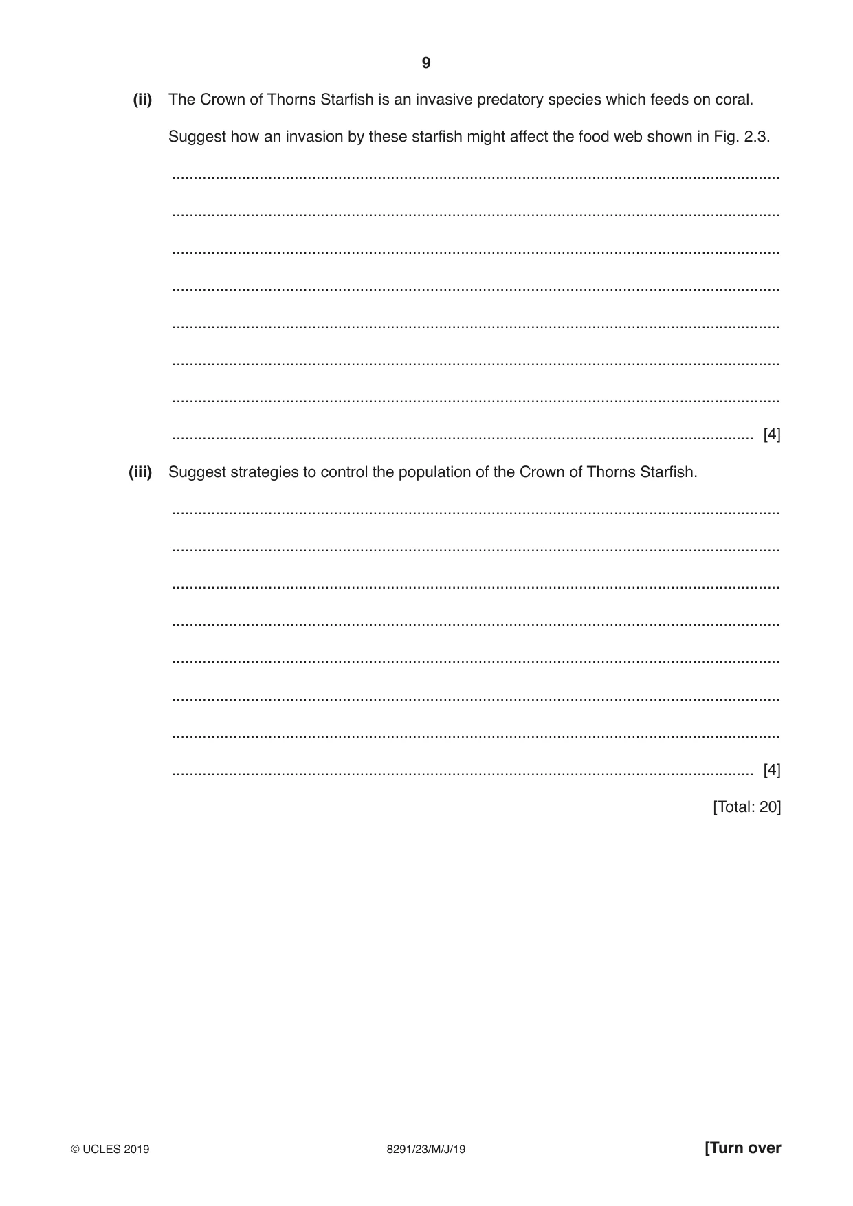 Cambridge A Level Environmental Management (AS only) 8291 2019 May/June Paper 2 · Variant 3 question paper, page 9 of 16