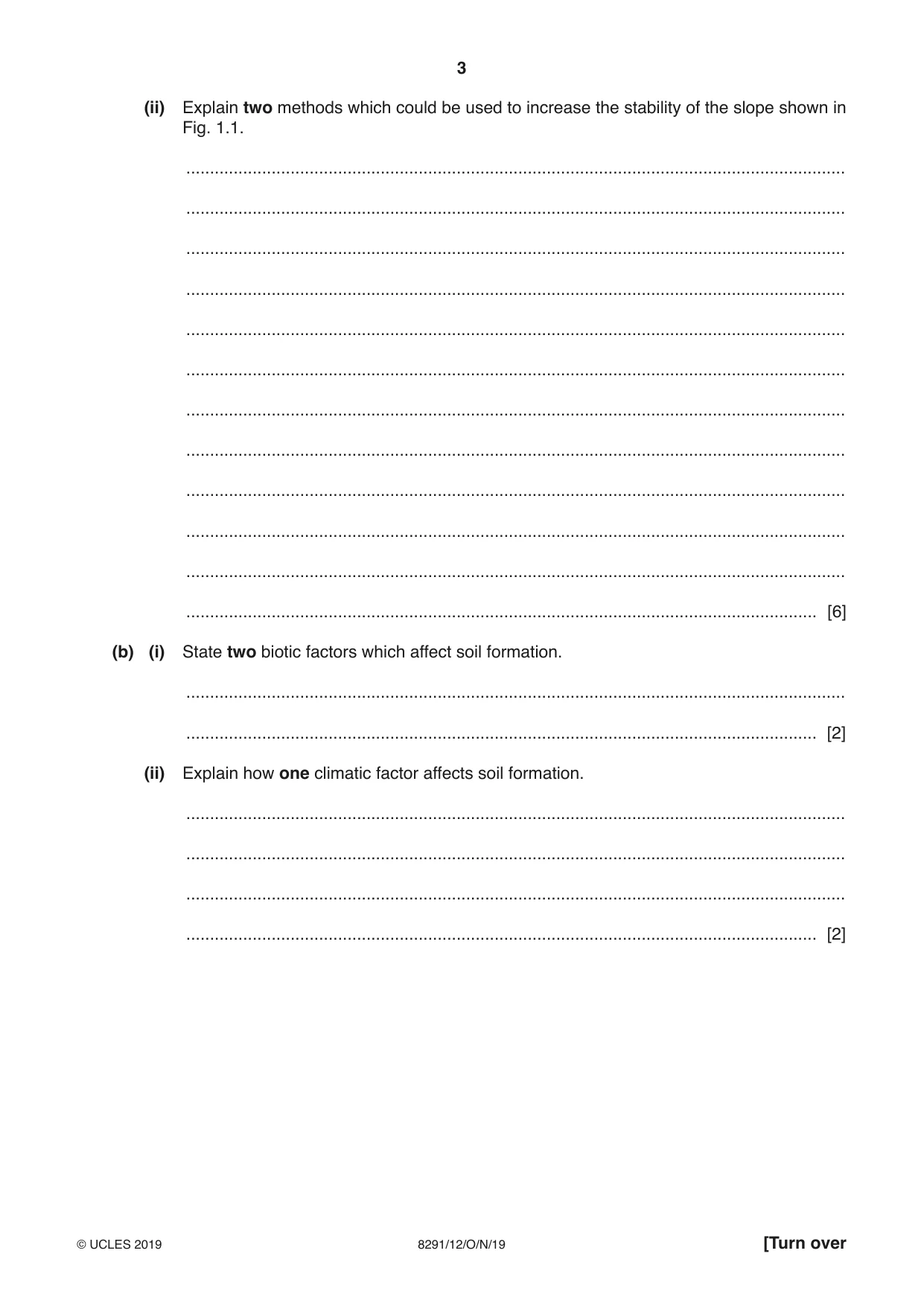 Cambridge A Level Environmental Management (AS only) 8291 2019 Oct/Nov Paper 1 · Variant 2 question paper, page 3 of 12