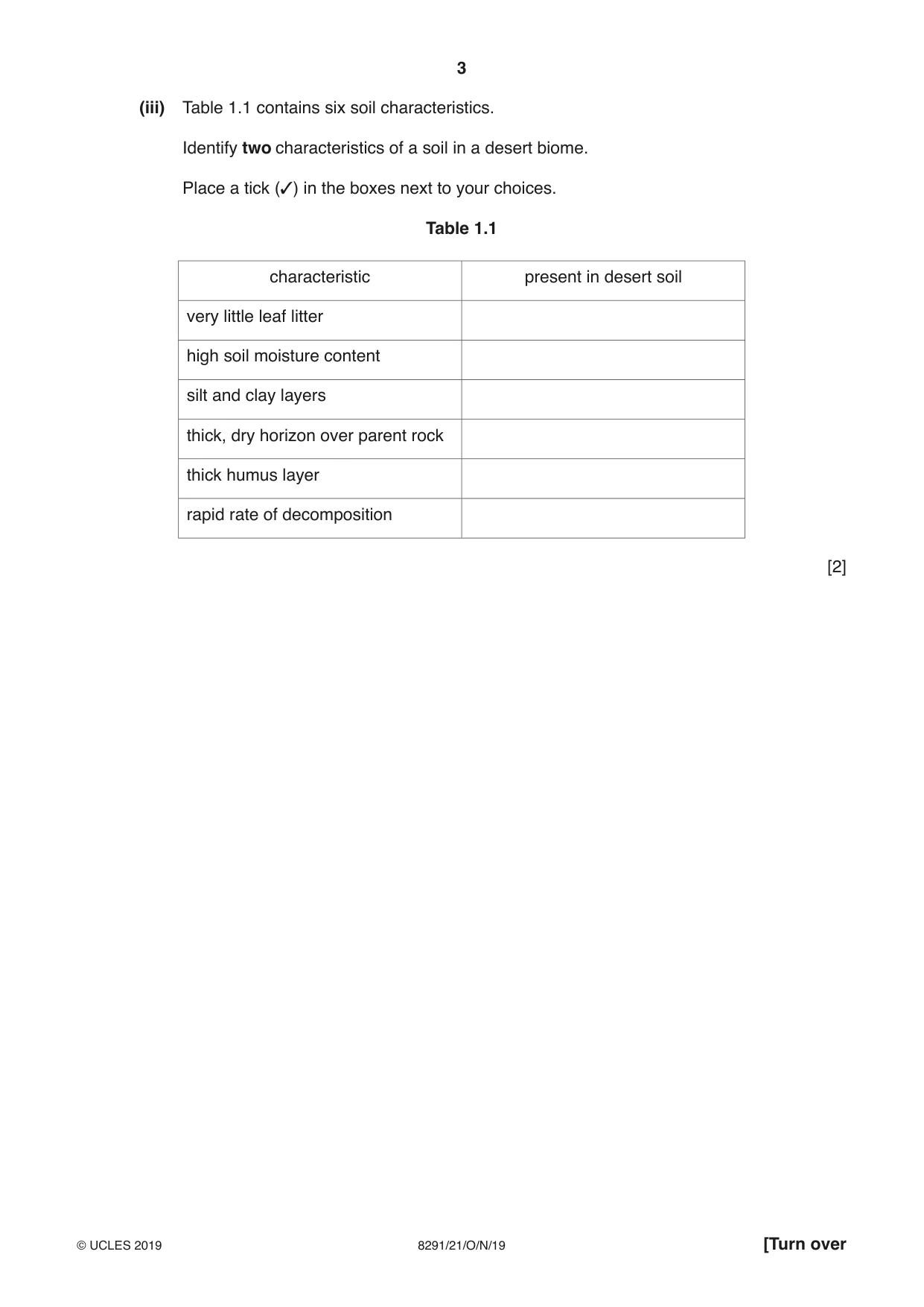 Cambridge A Level Environmental Management (AS only) 8291 2019 Oct/Nov Paper 2 · Variant 1 question paper, page 3 of 12