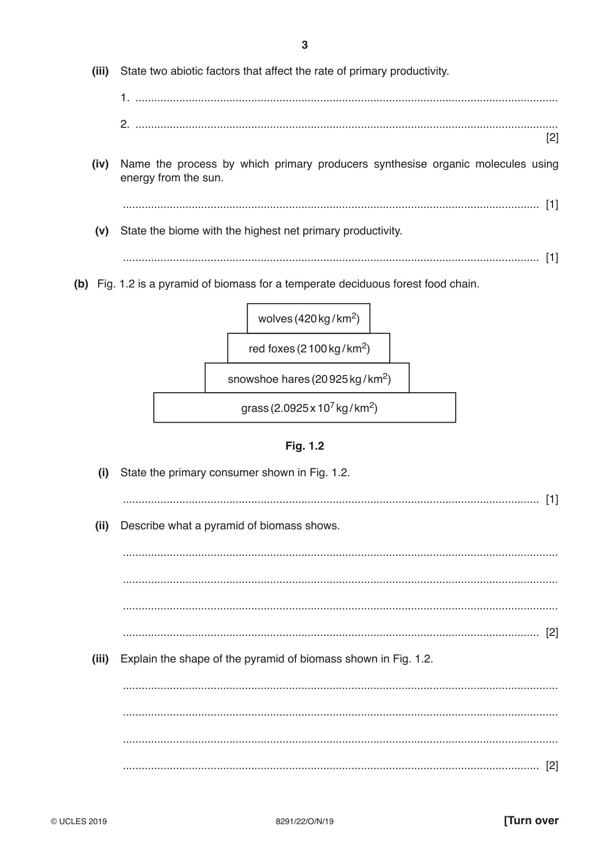 Cambridge A Level Environmental Management (AS only) 8291 2019 Oct/Nov Paper 2 · Variant 2 question paper, page 3 of 12