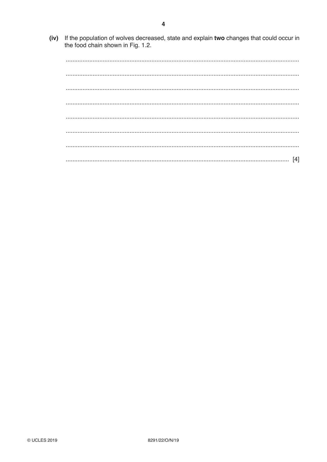 Cambridge A Level Environmental Management (AS only) 8291 2019 Oct/Nov Paper 2 · Variant 2 question paper, page 4 of 12