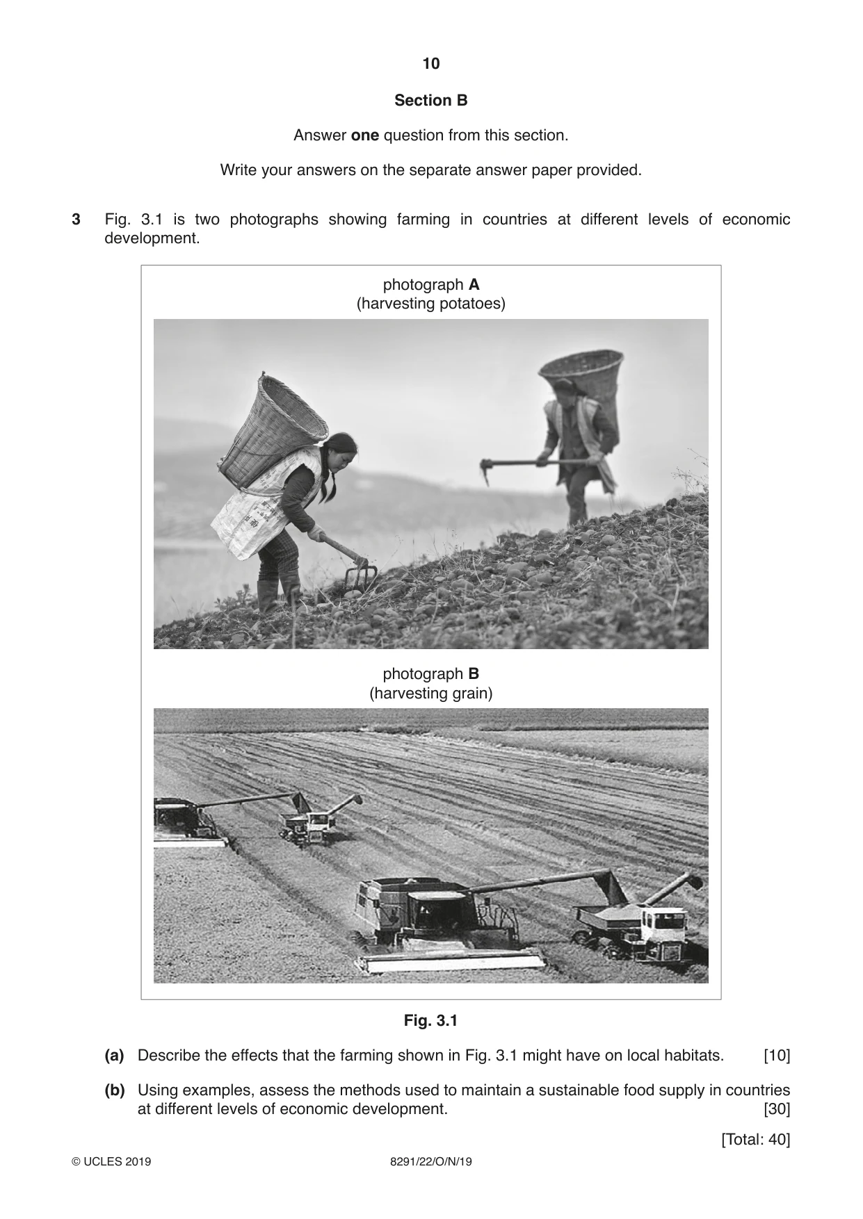 Cambridge A Level Environmental Management (AS only) 8291 2019 Oct/Nov Paper 2 · Variant 2 question paper, page 10 of 12