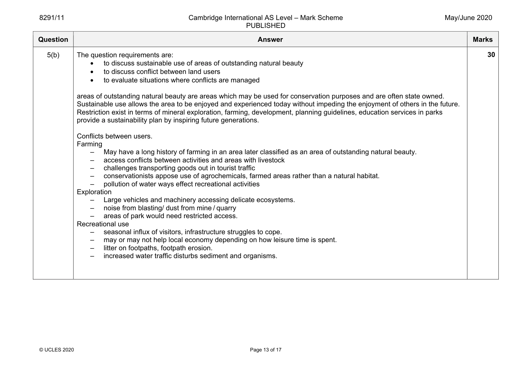 Mark scheme, page 13 of 17