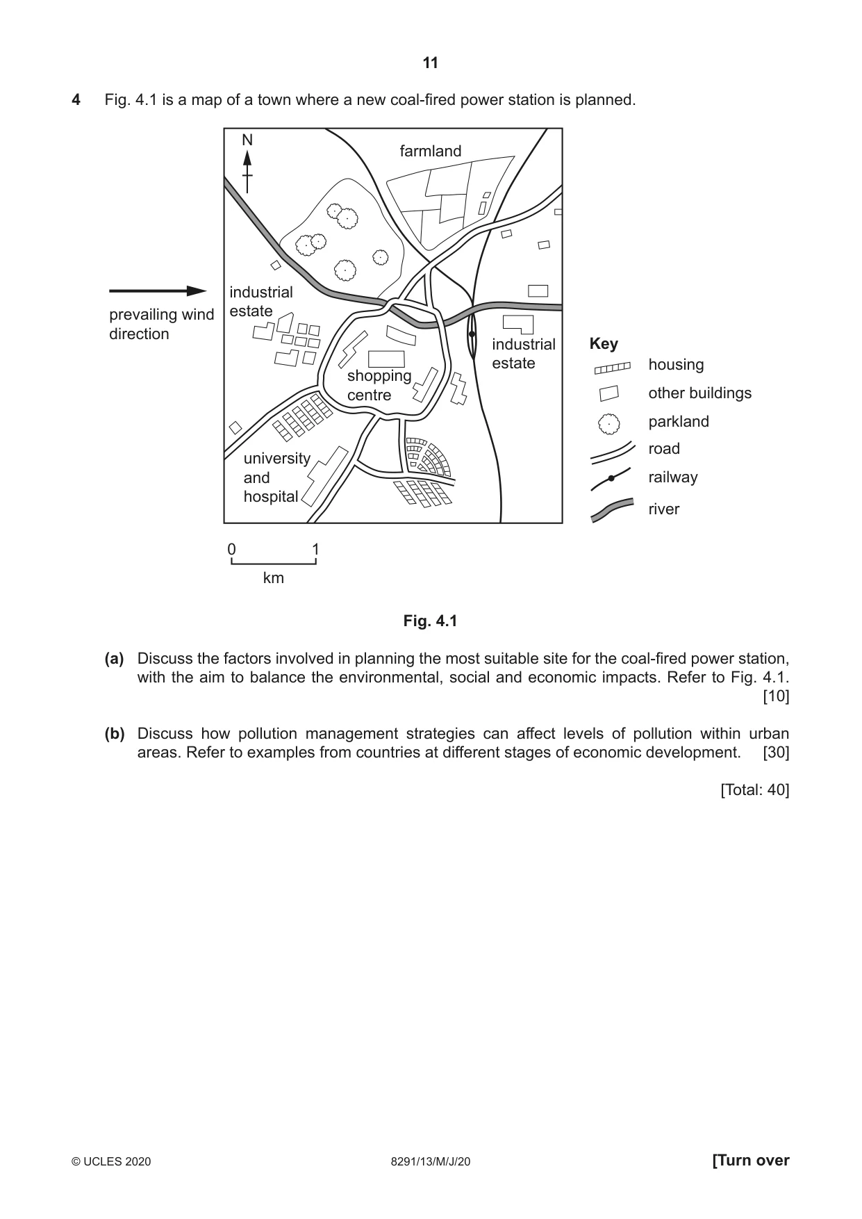 Cambridge A Level Environmental Management (AS only) 8291 2020 May/June Paper 1 · Variant 3 question paper, page 11 of 12
