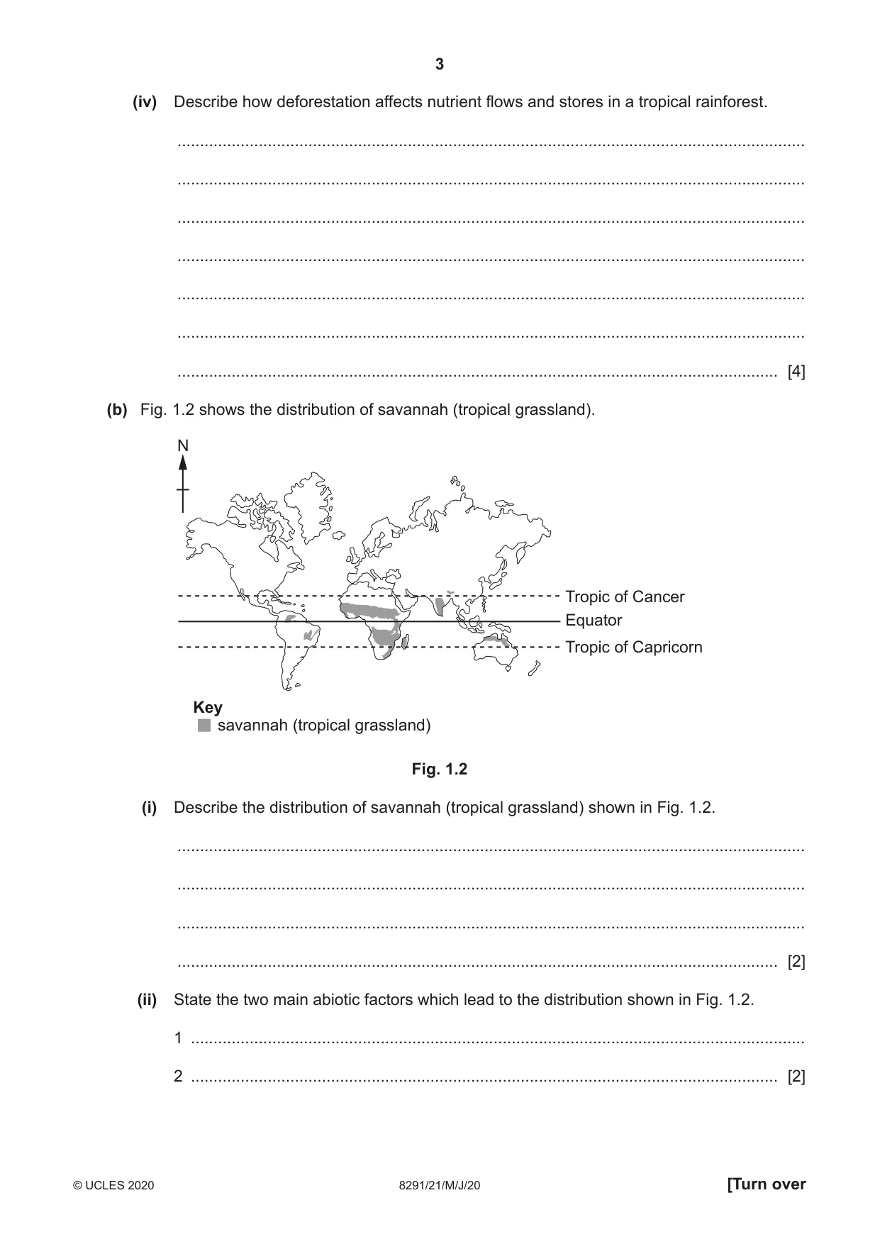 Cambridge A Level Environmental Management (AS only) 8291 2020 May/June Paper 2 · Variant 1 question paper, page 3 of 12