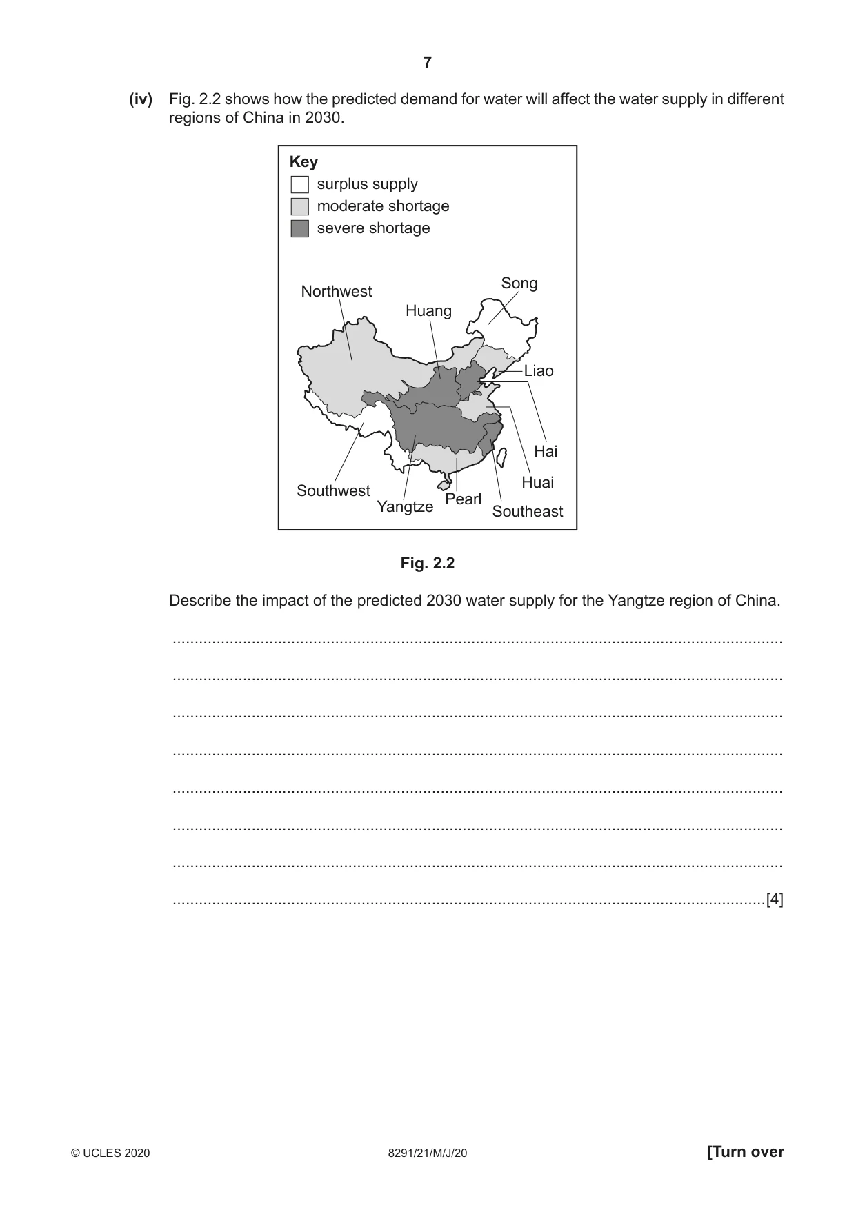 Cambridge A Level Environmental Management (AS only) 8291 2020 May/June Paper 2 · Variant 1 question paper, page 7 of 12