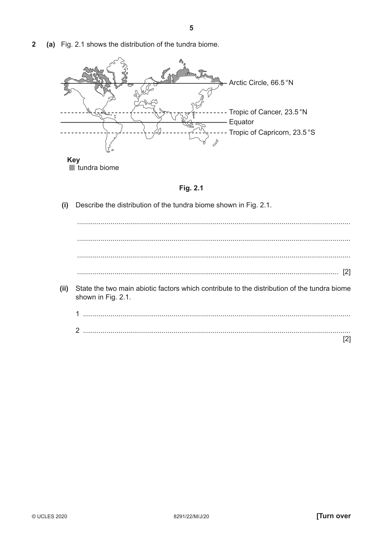Cambridge A Level Environmental Management (AS only) 8291 2020 May/June Paper 2 · Variant 2 question paper, page 5 of 12