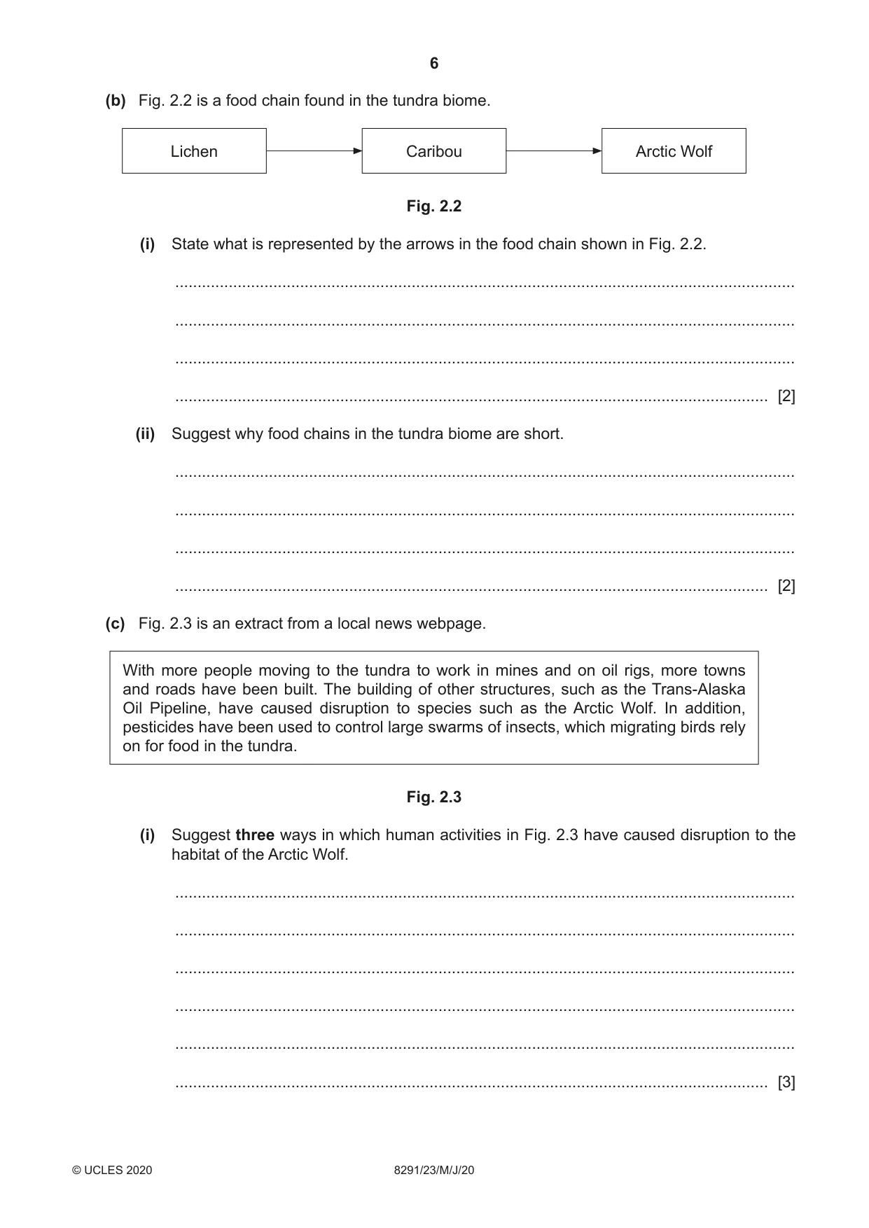 Cambridge A Level Environmental Management (AS only) 8291 2020 May/June Paper 2 · Variant 3 question paper, page 6 of 12