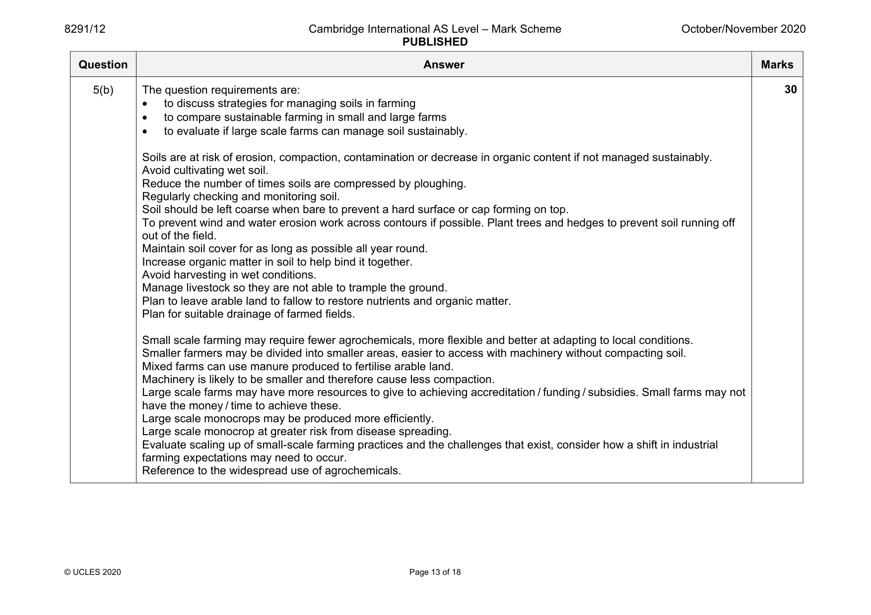 Mark scheme, page 13 of 18